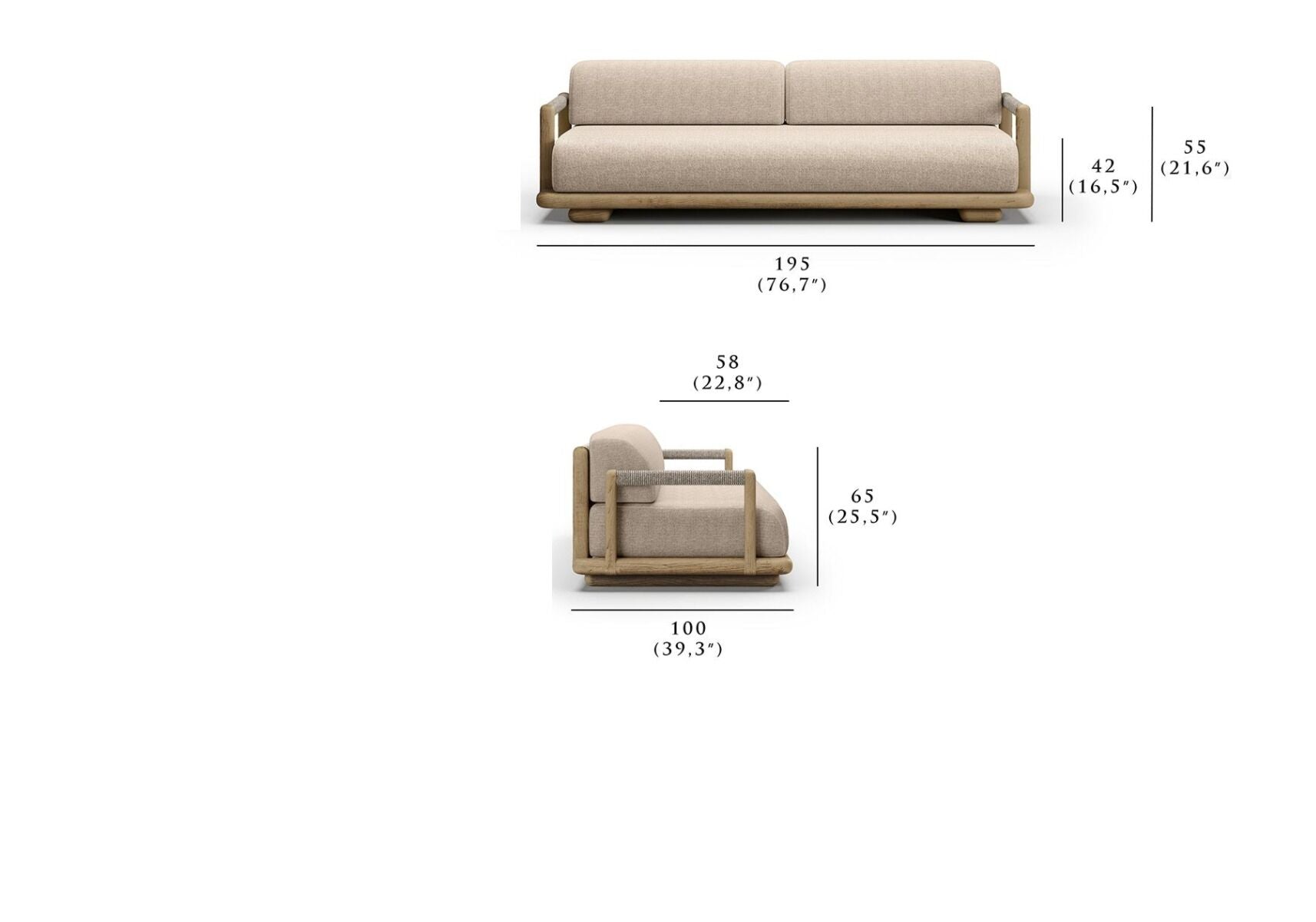 Sofa Caleo - natural