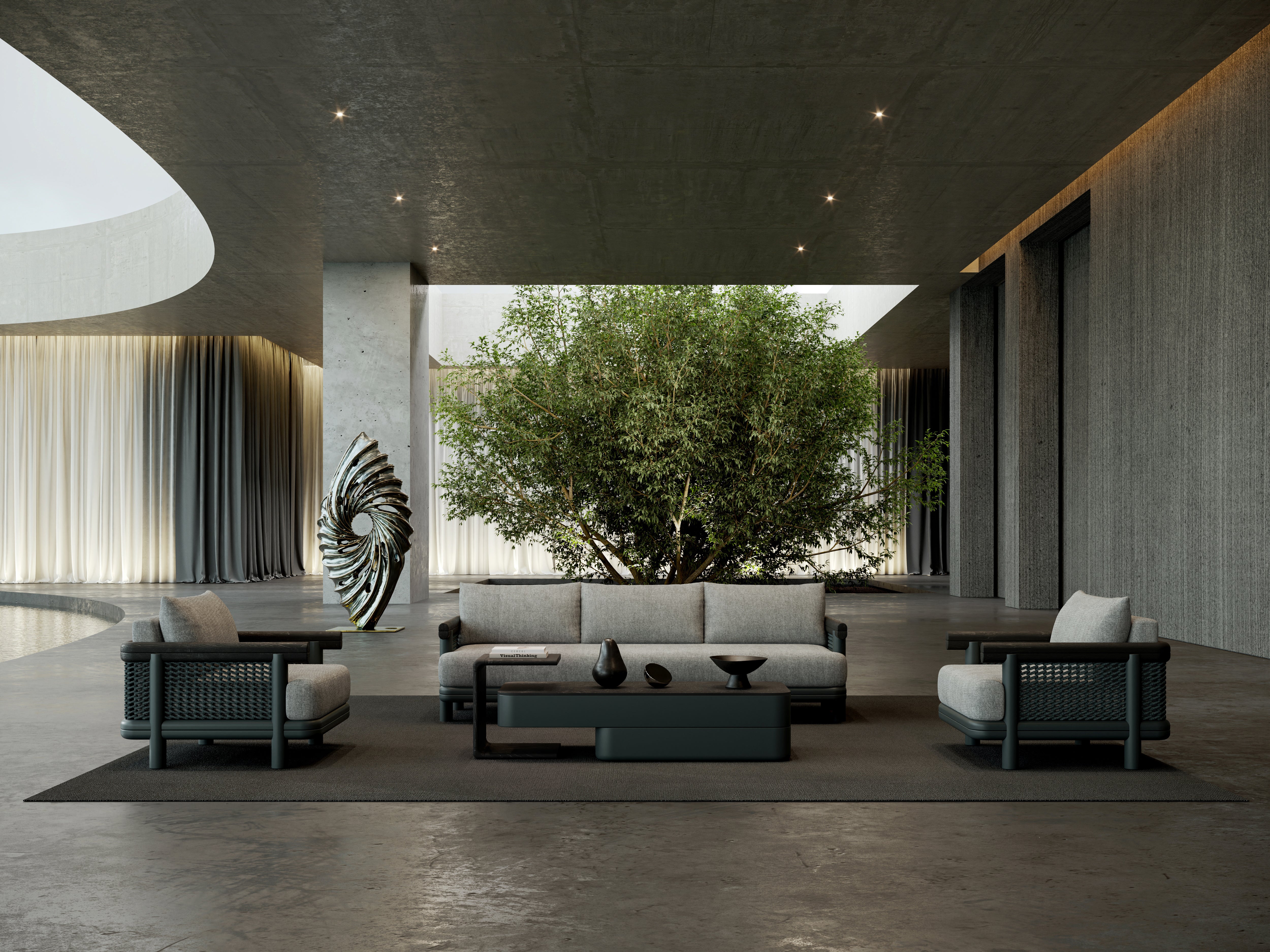 Sofa outdoor ALVO-fern 3-osobowa