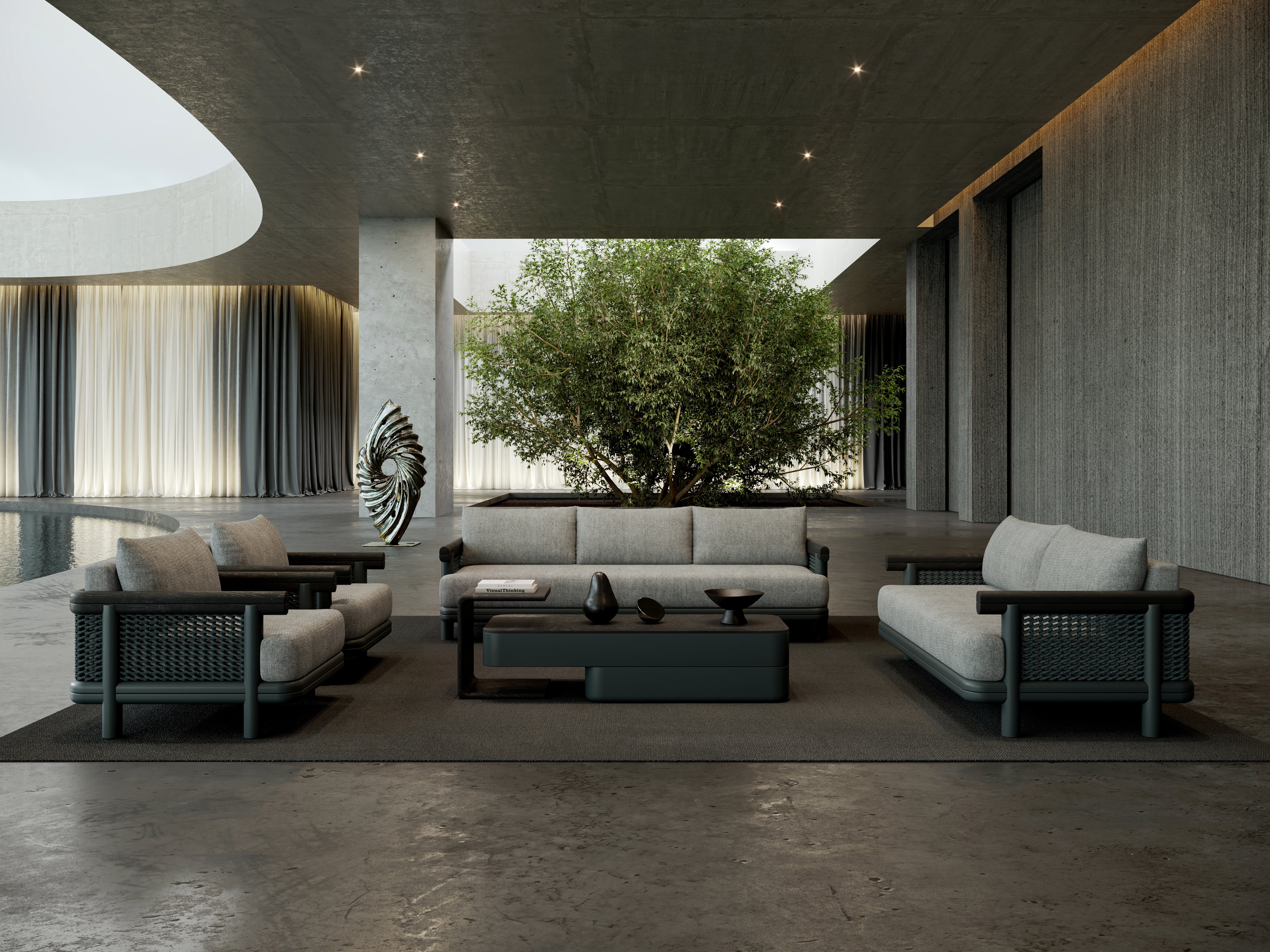 Sofa outdoor ALVO-fern 3-osobowa