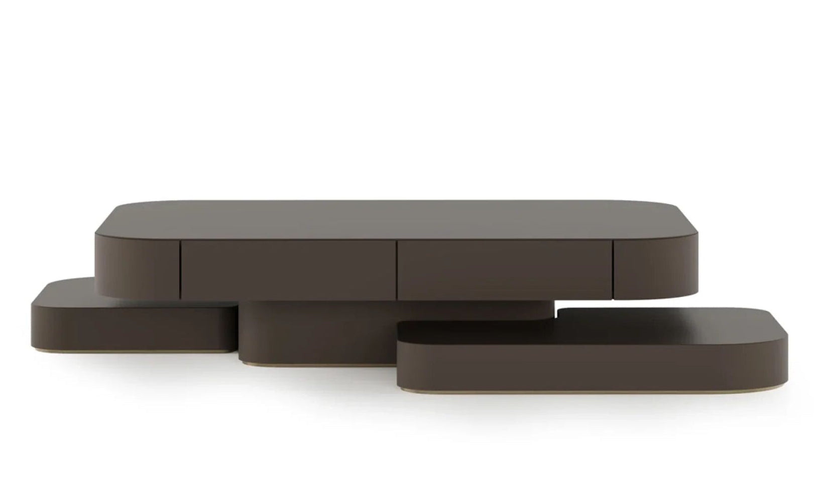 Stolik kawowy Nova, nowoczesny design, brązowy kolor, z funkcjonalnymi schowkami