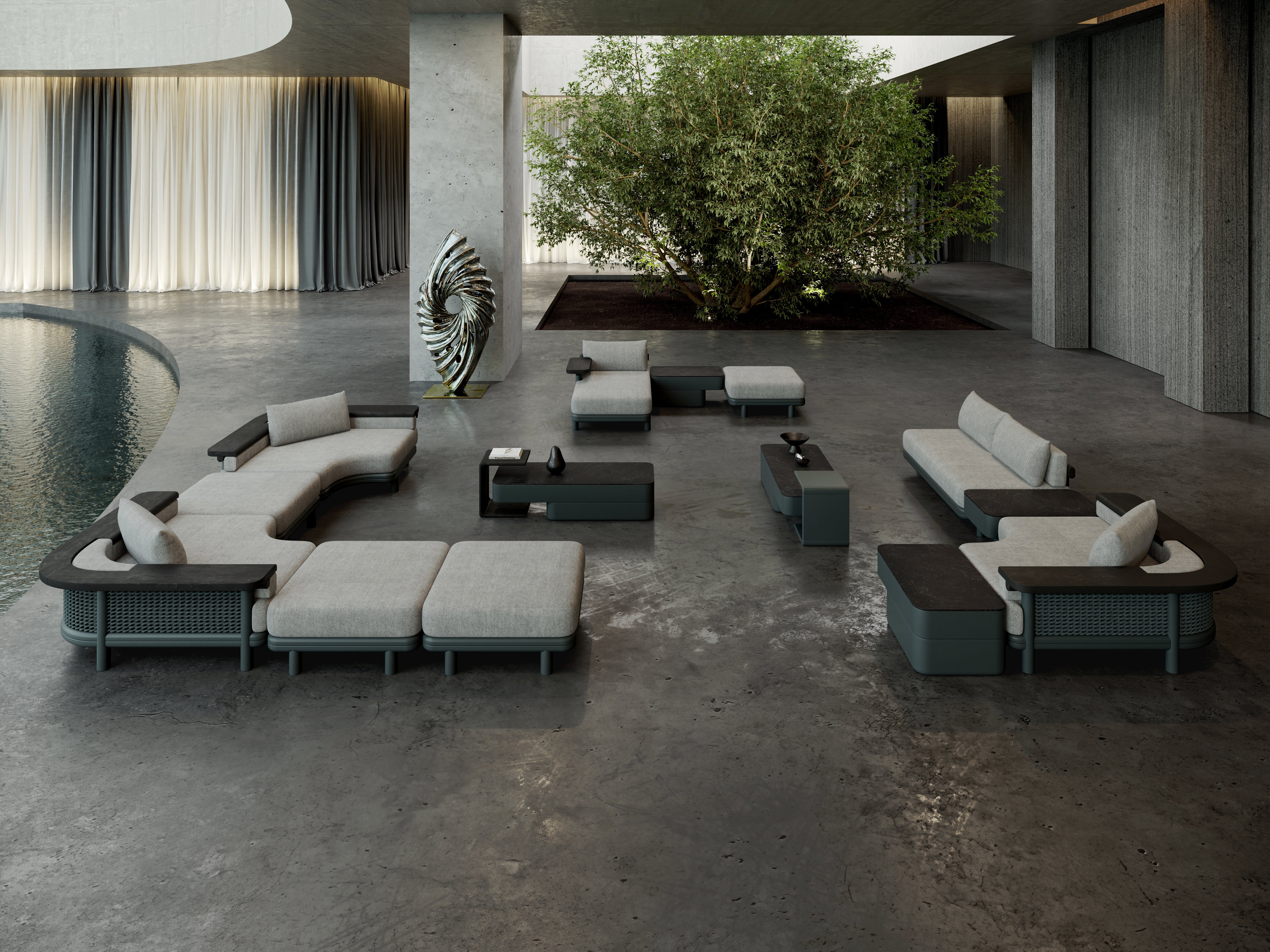 Stolik pomocniczy outdoor aluminiowy ALVO-fern