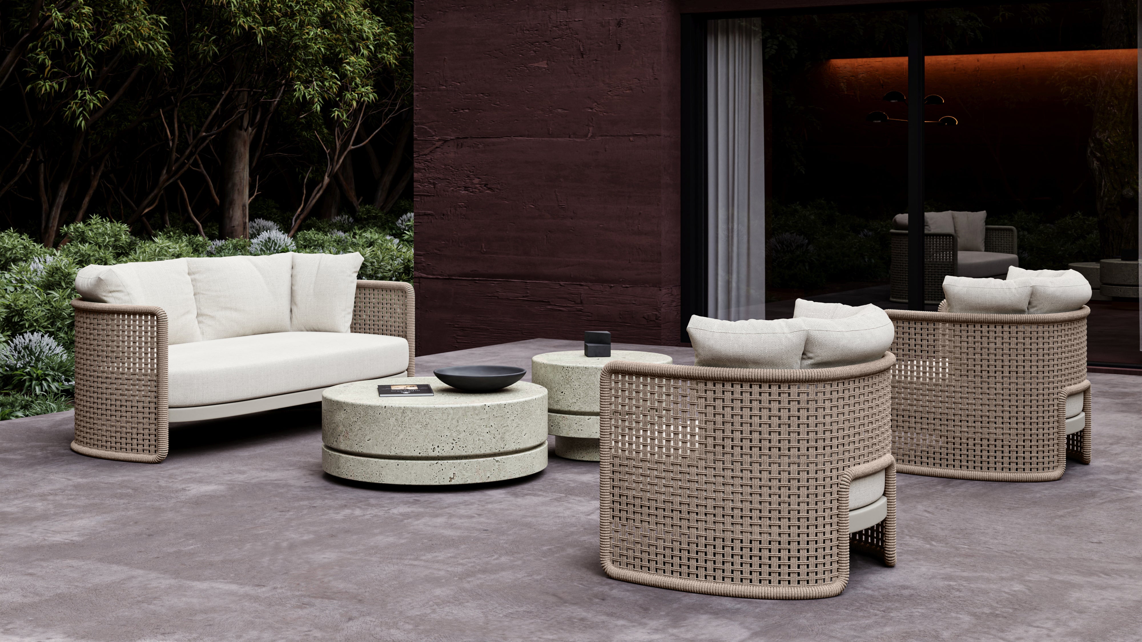 Zestaw wypoczynkowy outdoor MIURA-bisque M