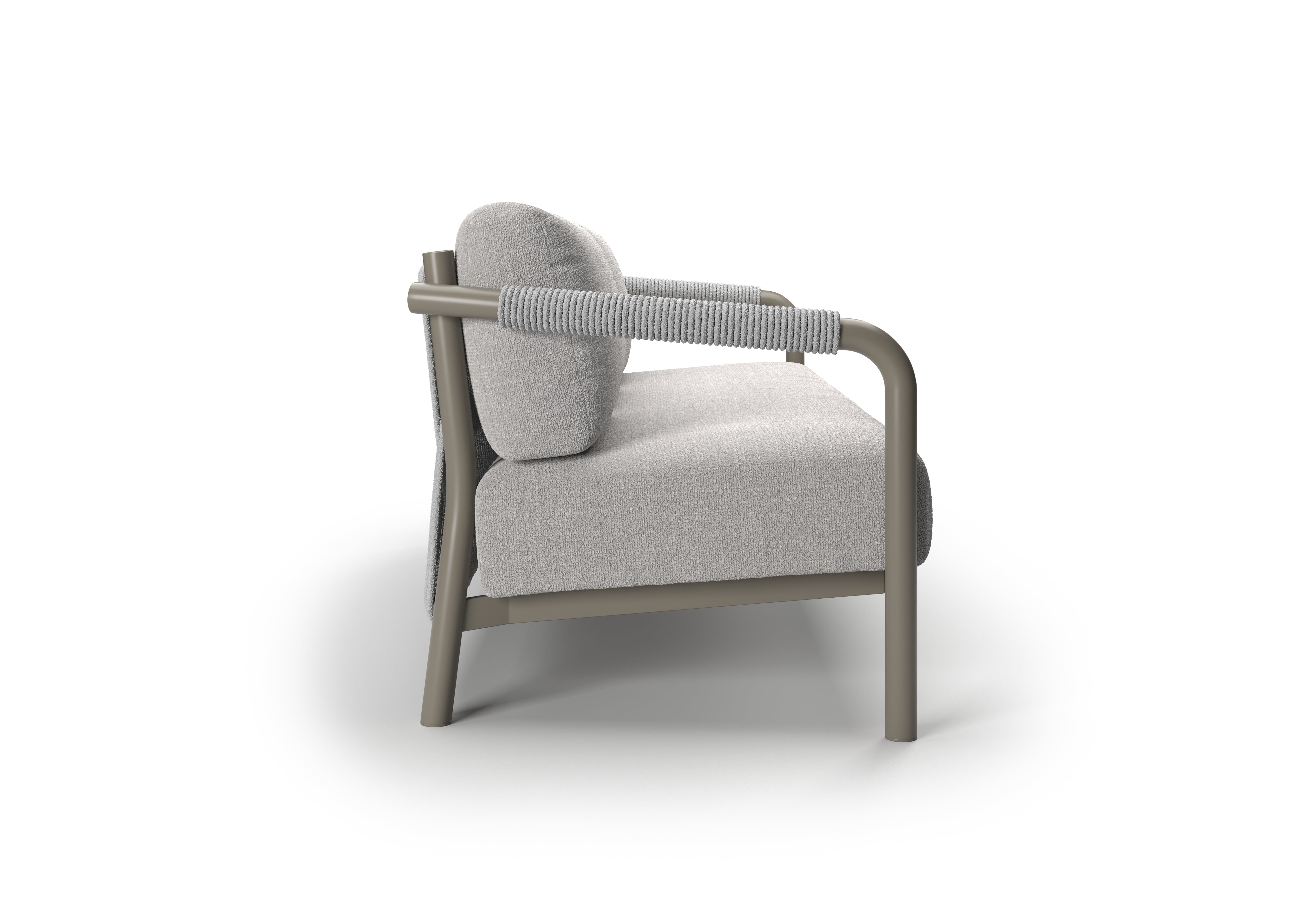 Sofa outdoor LORVAIN-silver 3-osobowa