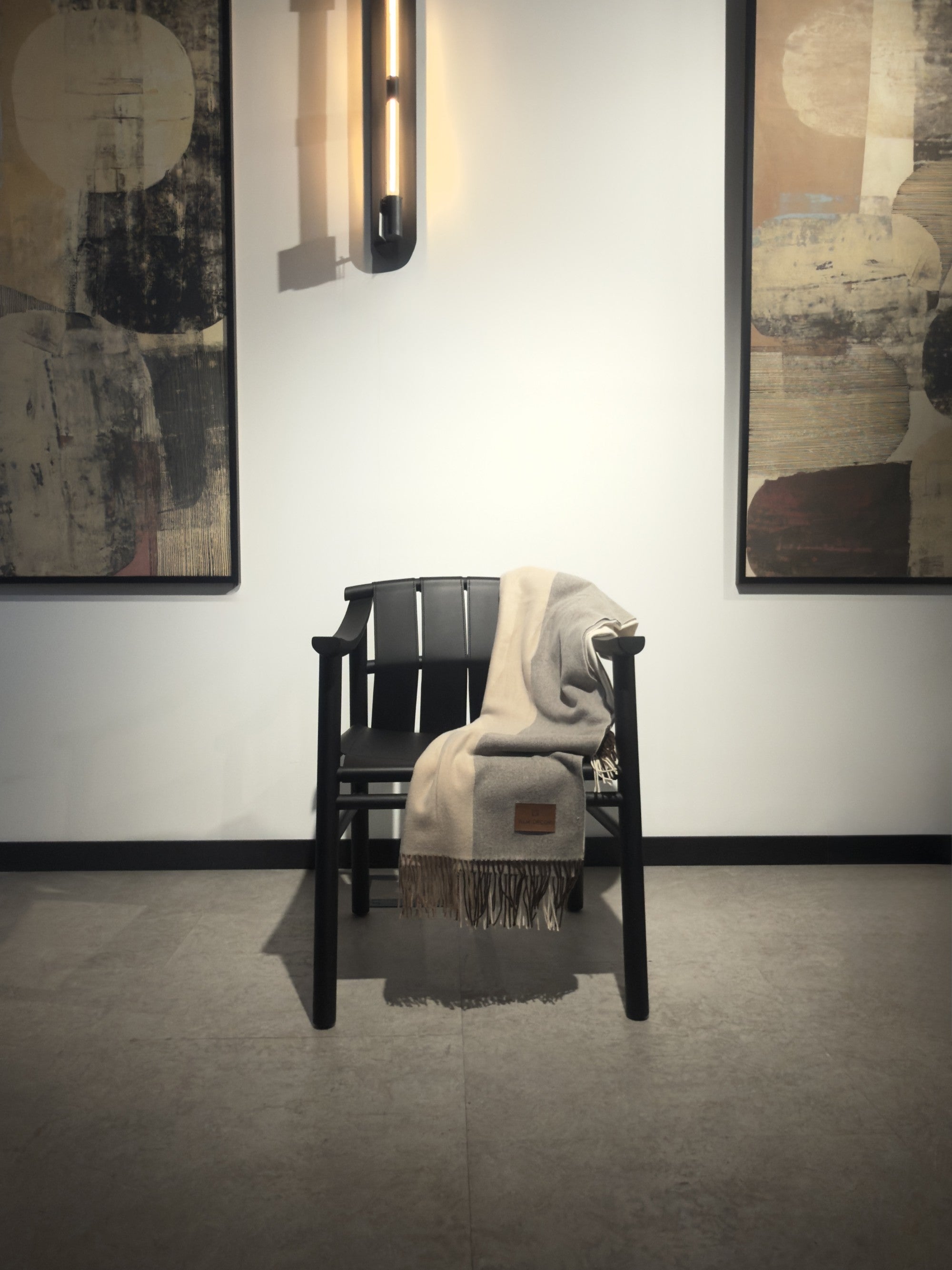 AlmiDécor Yellow Cashmere and Wool Blanket