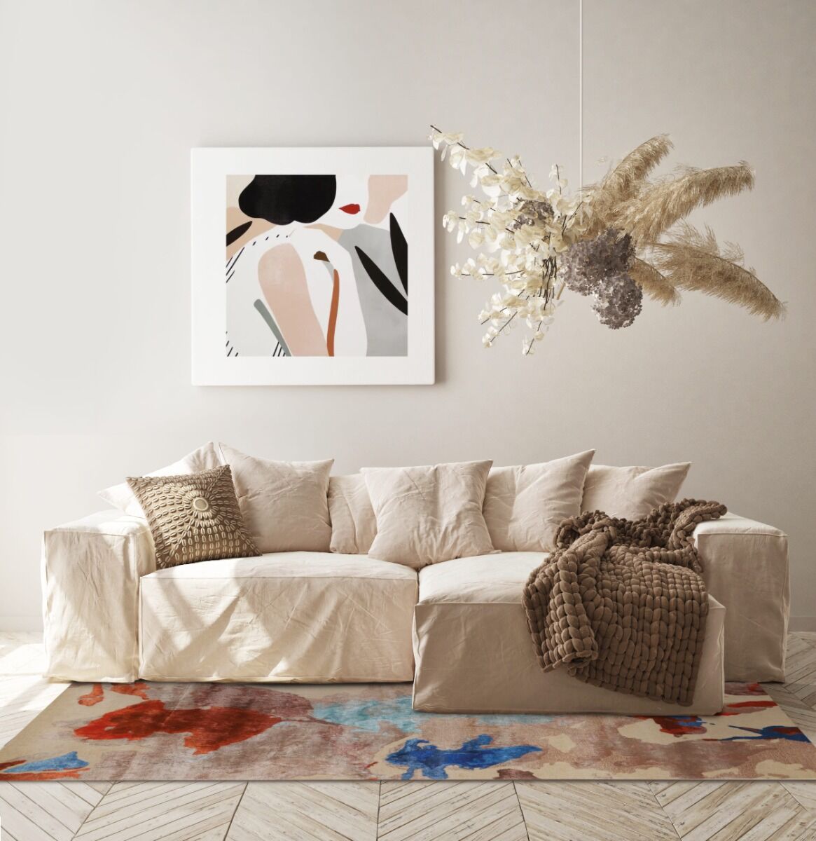 Hand-woven carpet Orchid Summer