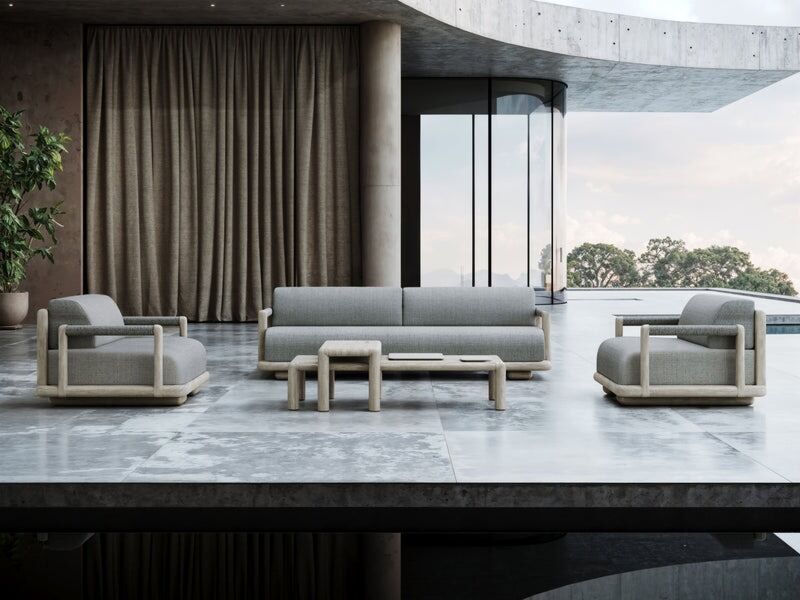 Stolik kawowy Caleo - ash L