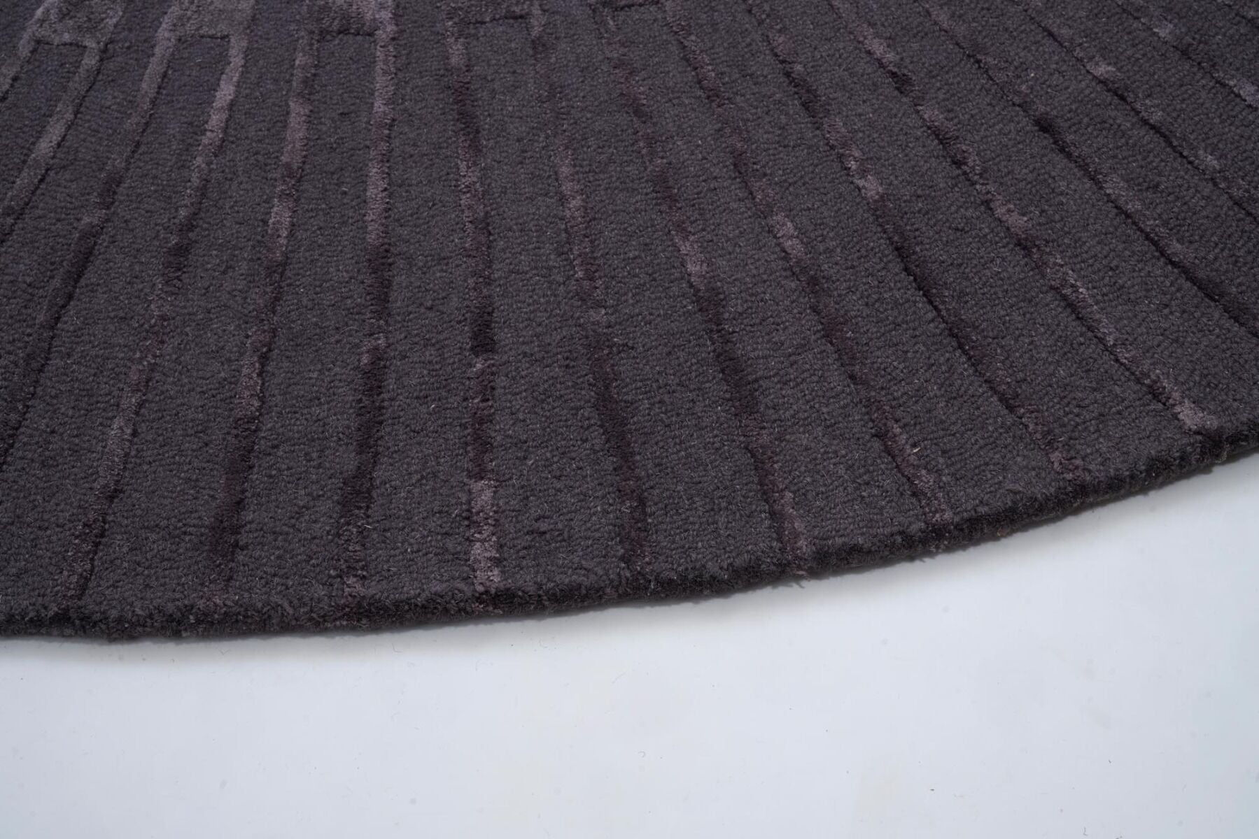 Dywan ręcznie tkany Radius Dark Gray Round