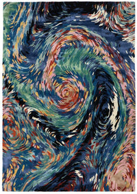 Flores Blue Hand-Knotted Rug