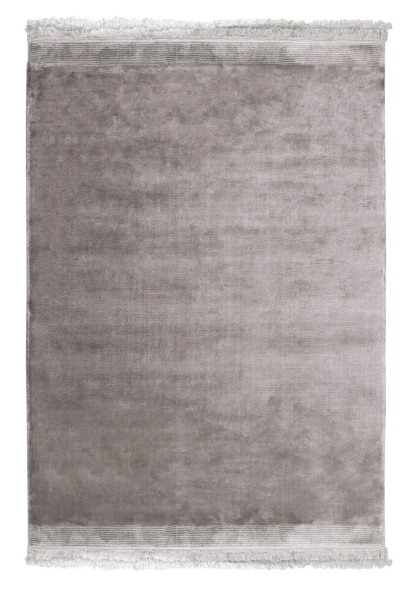 Horizon Hand-woven Gray Fringe Rug
