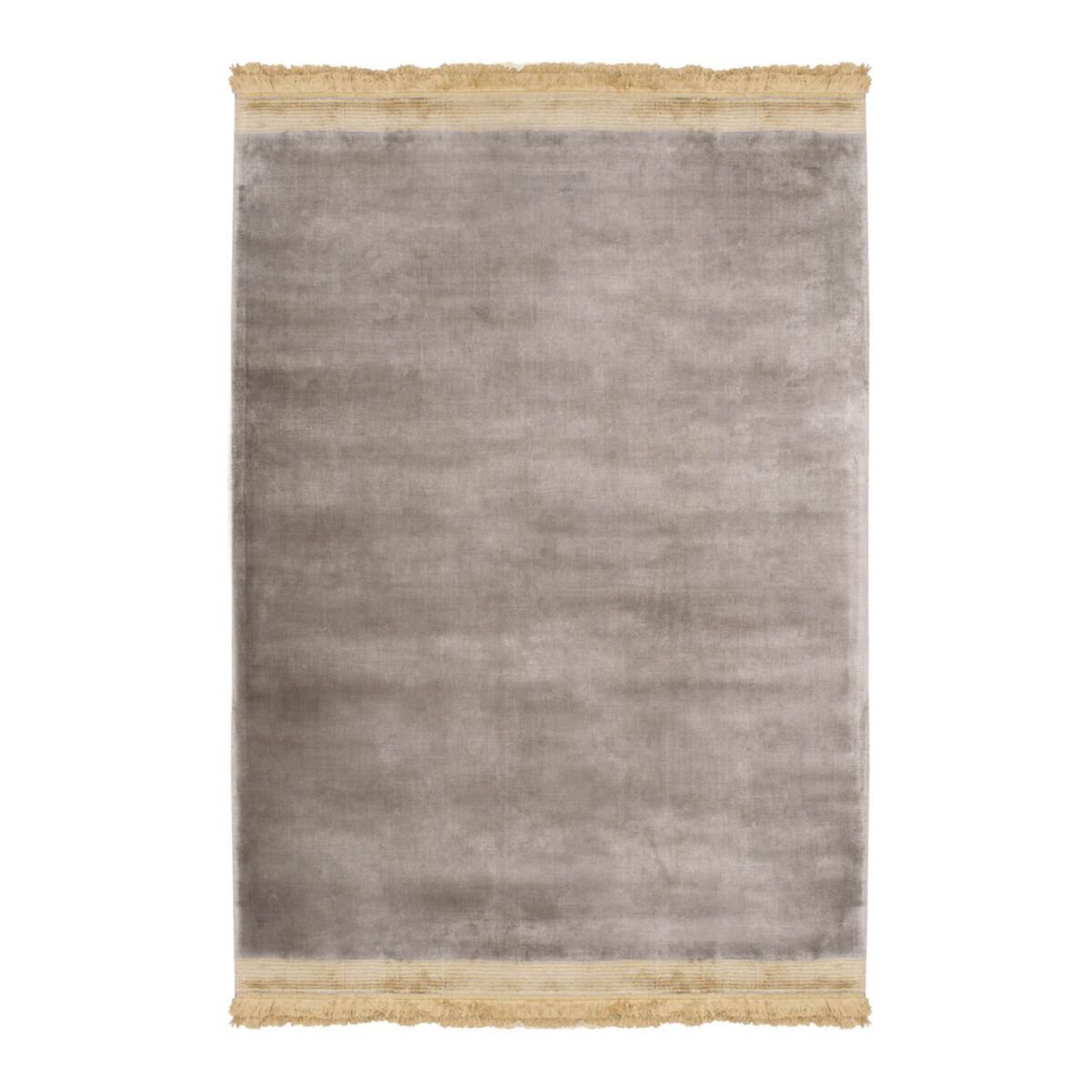 Horizon beige fringe hand-woven rug