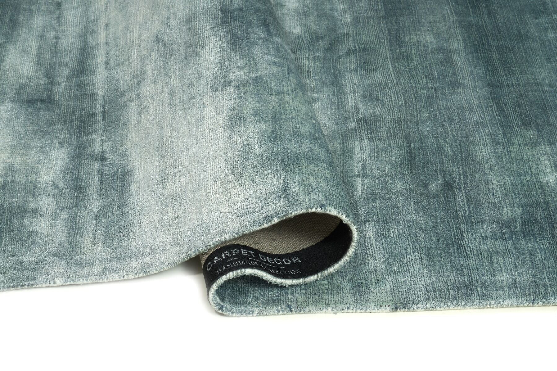 Plain Aqua Handwoven Rug