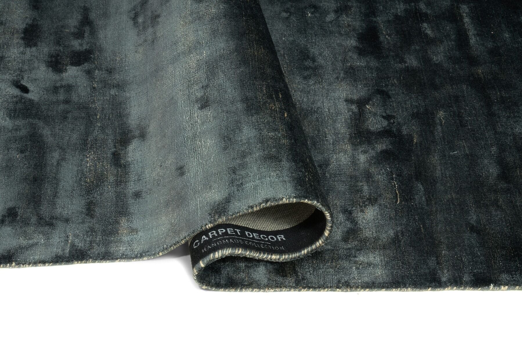 Dywan ręcznie tkany Plain Dark Blue