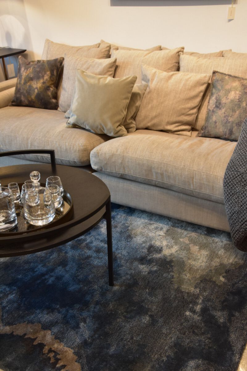 Escape Blue Hand-Knotted Rug