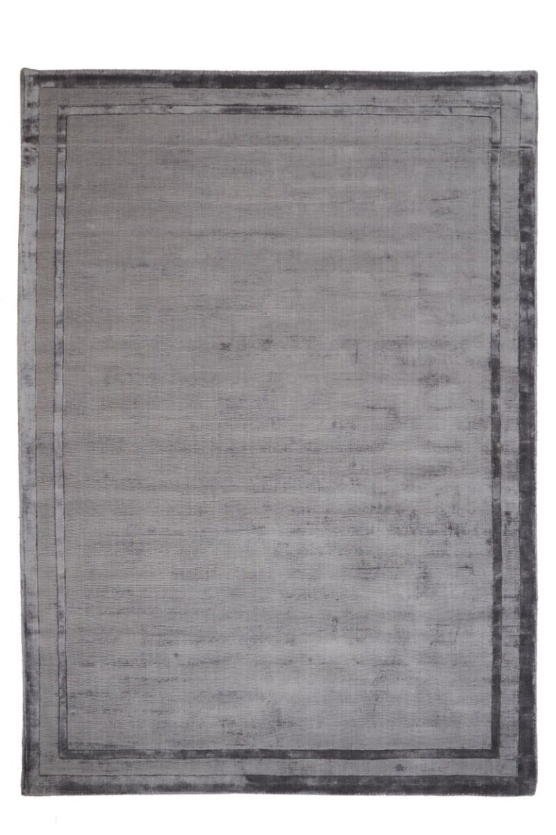 Hand-woven Frame Steel Grey rug
