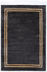 Hand-woven Imperial Black rug