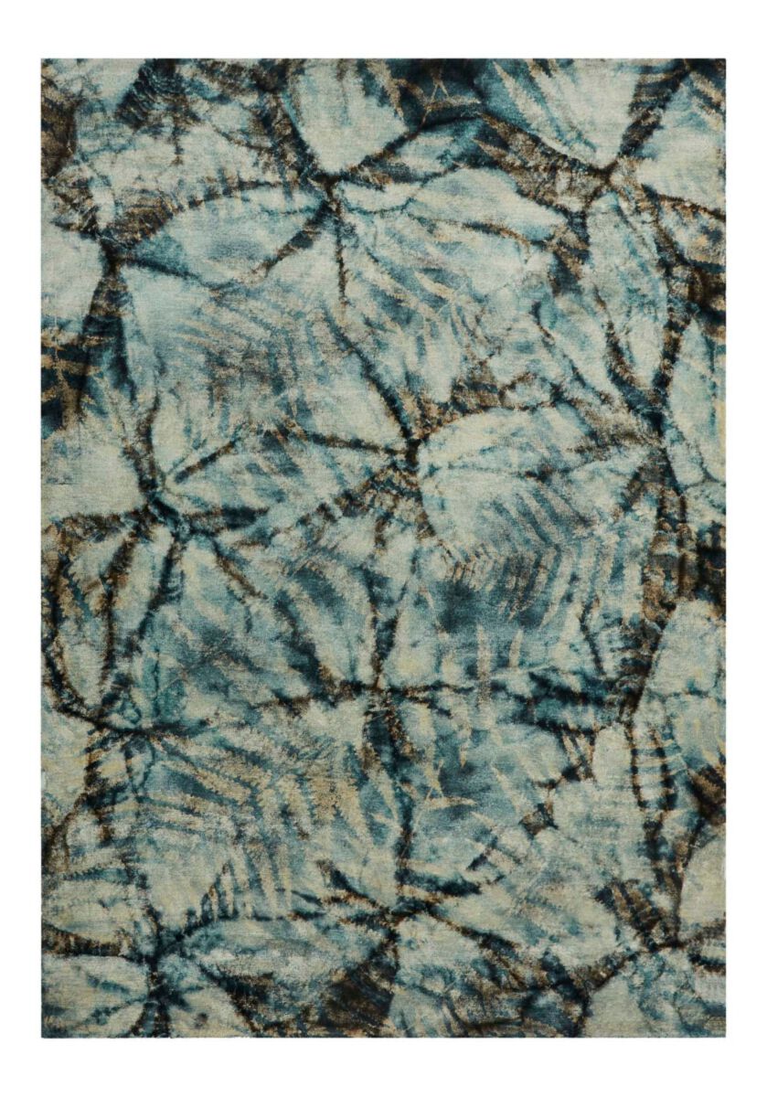 Ferno Aqua Gold Hand-Knotted Rug
