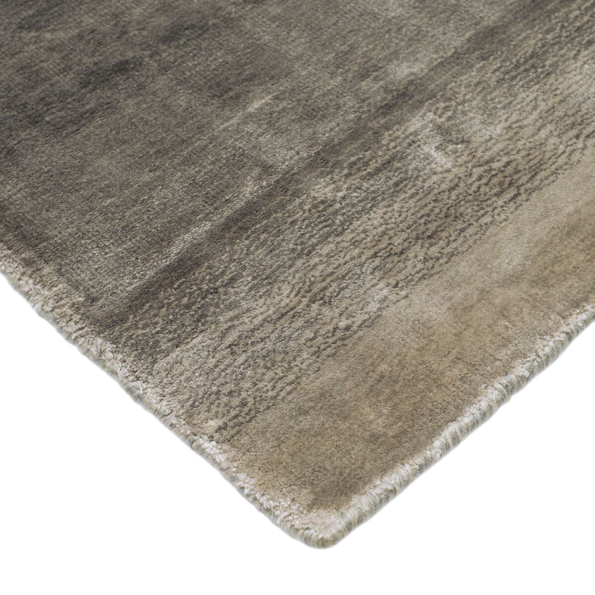 Hand-woven rug beige blue ombre Geos