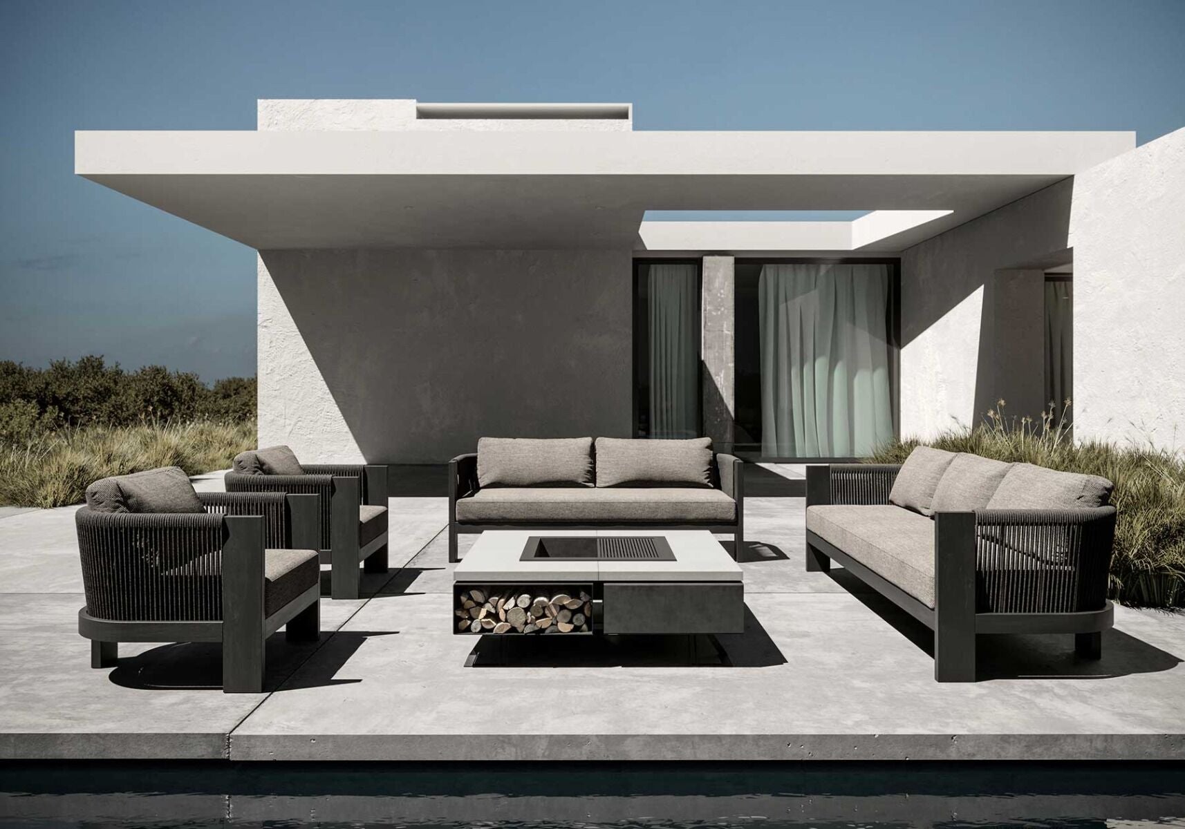 Aranżacja ogrodowa z sofą Ralph-Noche