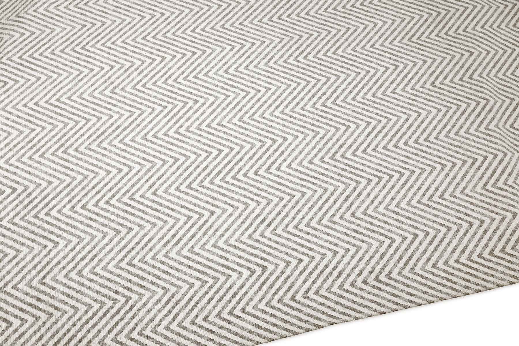 Luno easy-cleaning rug beige small zigzag