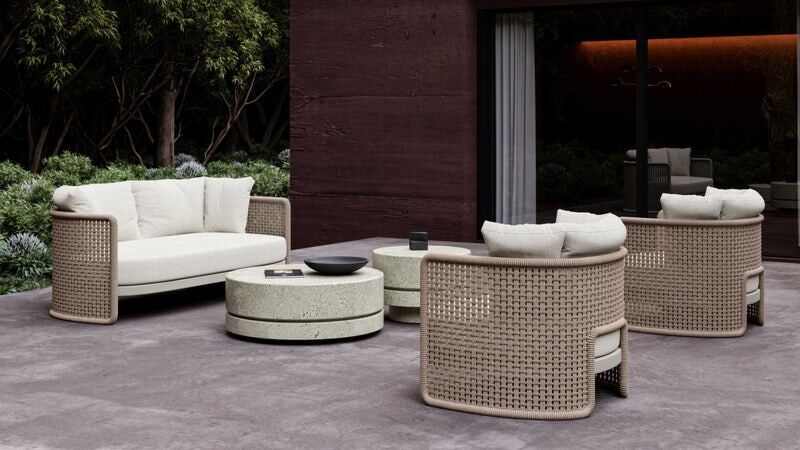 Miura-bisque 2-seater sofa