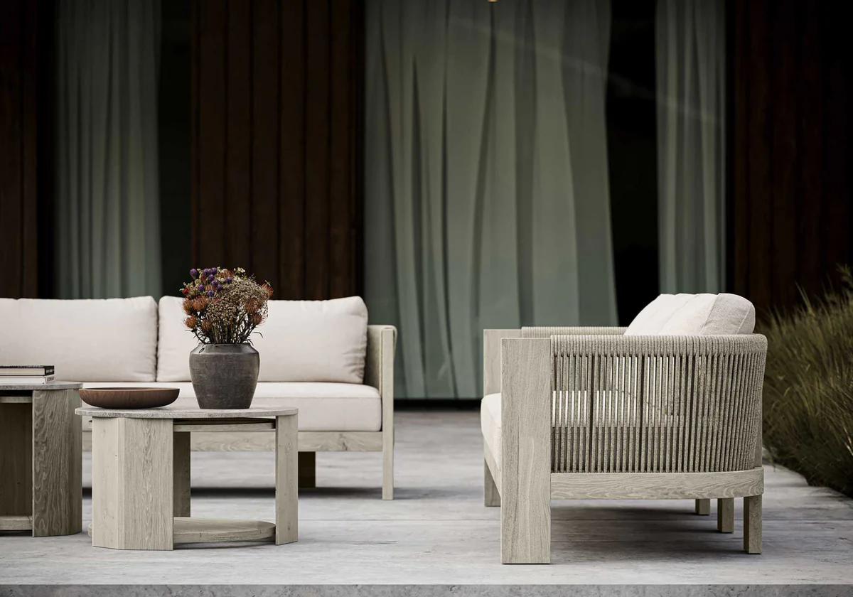 Widok z góry na Stolik kawowy Ralph-Ash II w zestawie