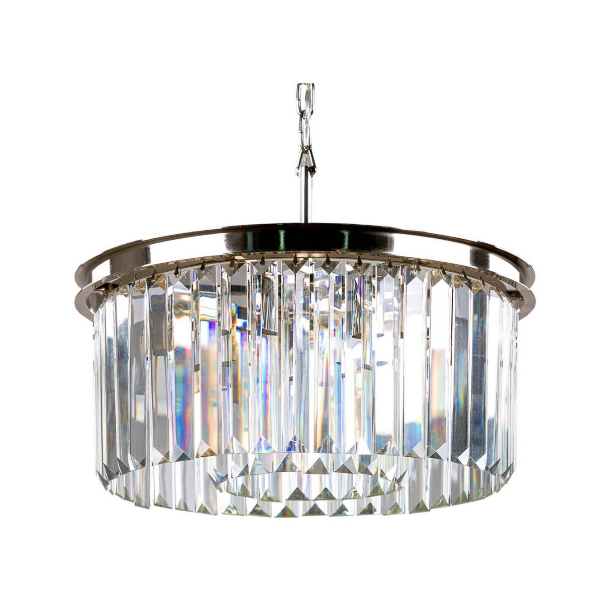 Żyrandol Odeon II Silver glamour srebrny.