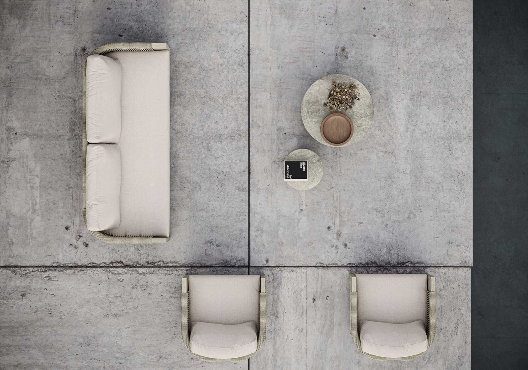 Aranżacja ogrodowa ze stolikiem kawowym Ralph-Ash II