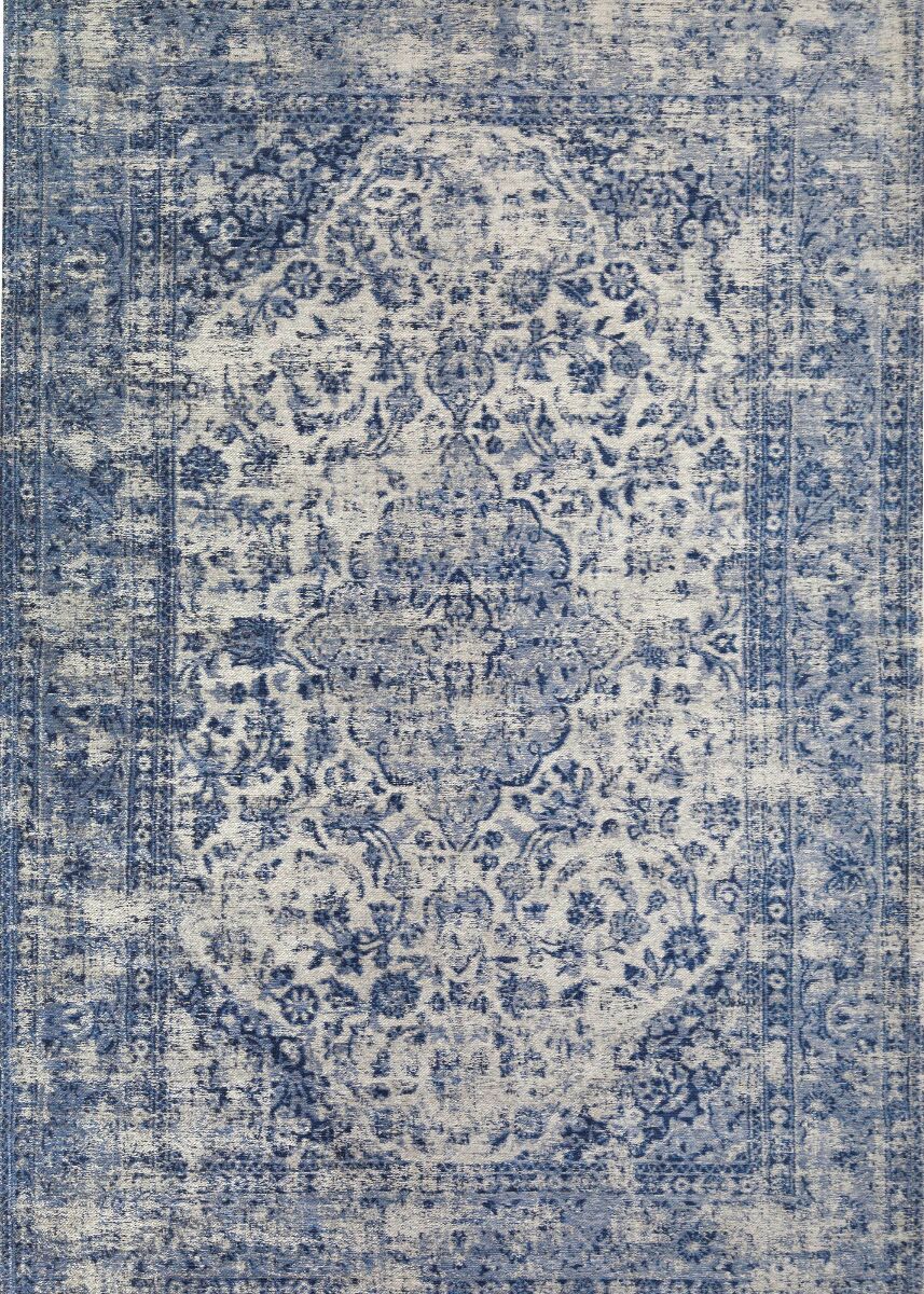 Sedef blue vintage easy clean rug