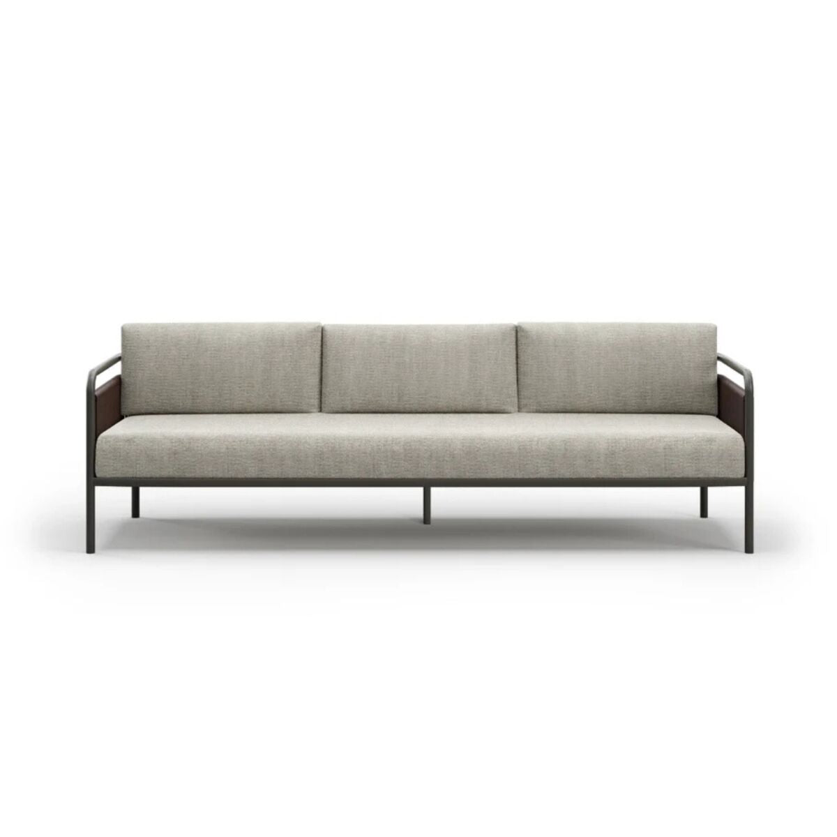 Sofa ogrodowa Link z aluminium i technorattanu widok z przodu