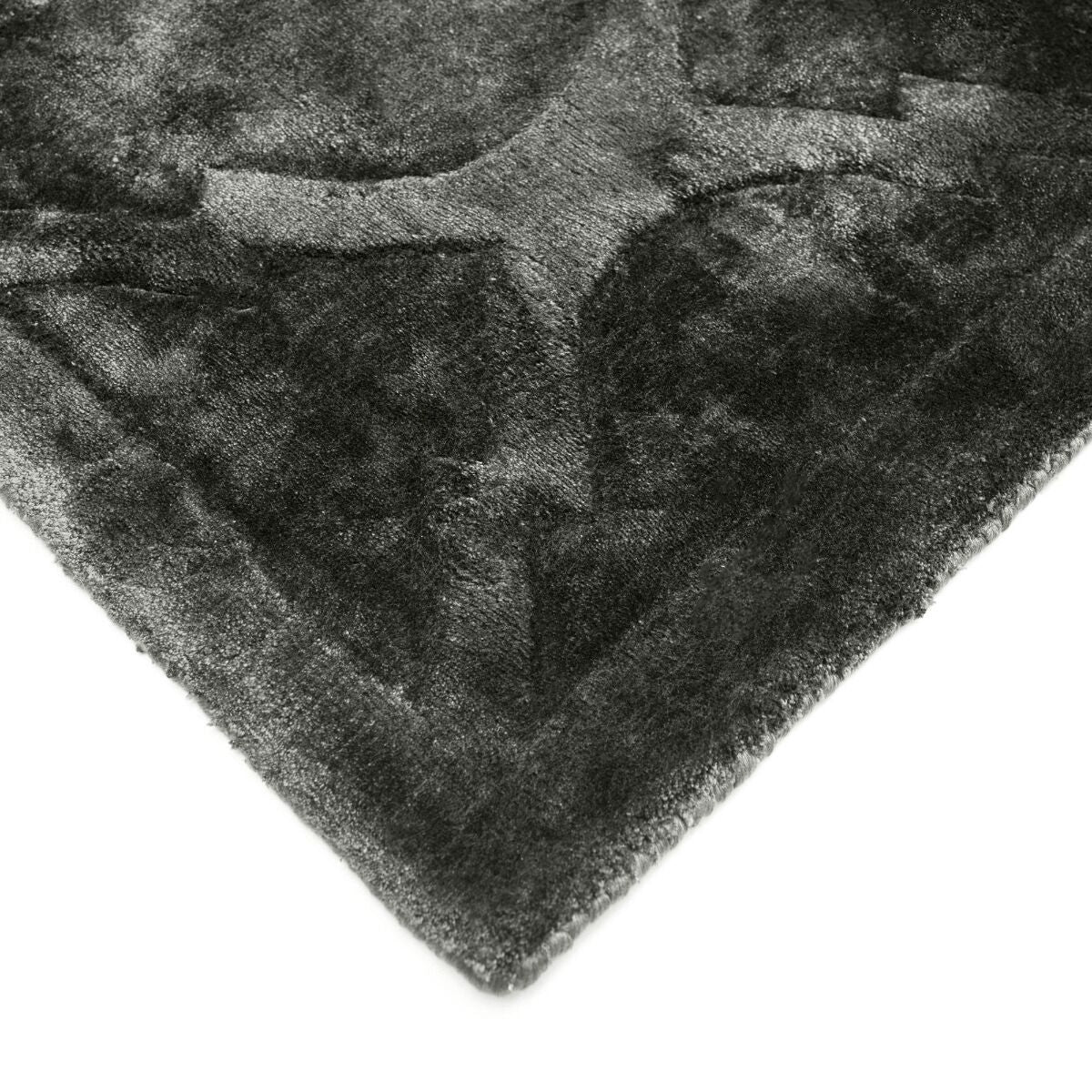 Hand-woven rug gray clover Moroccan Tangier