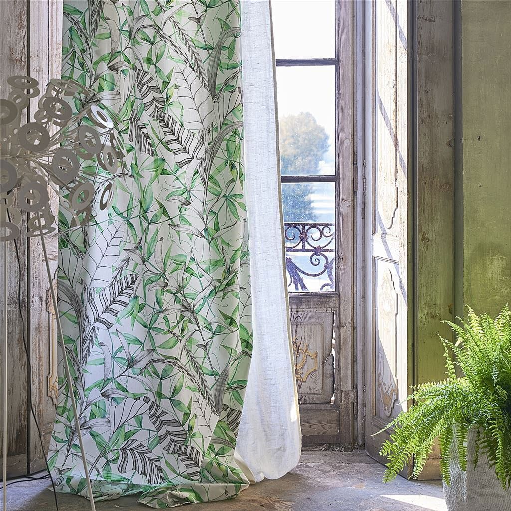 Linen curtain on tape Paysage Dg 130x270cm