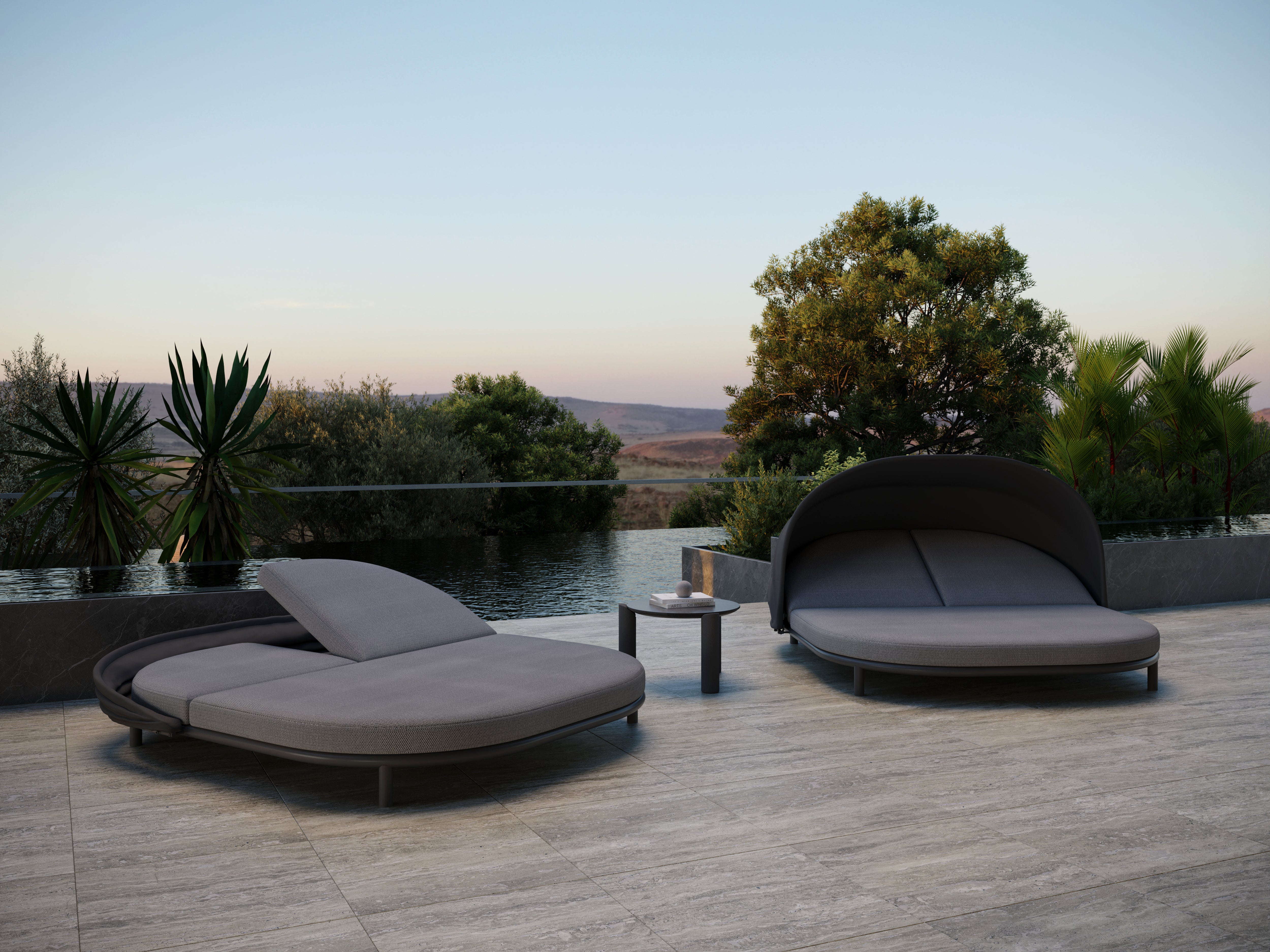 Łóżko dzienne outdoor LORVAIN-nightfall