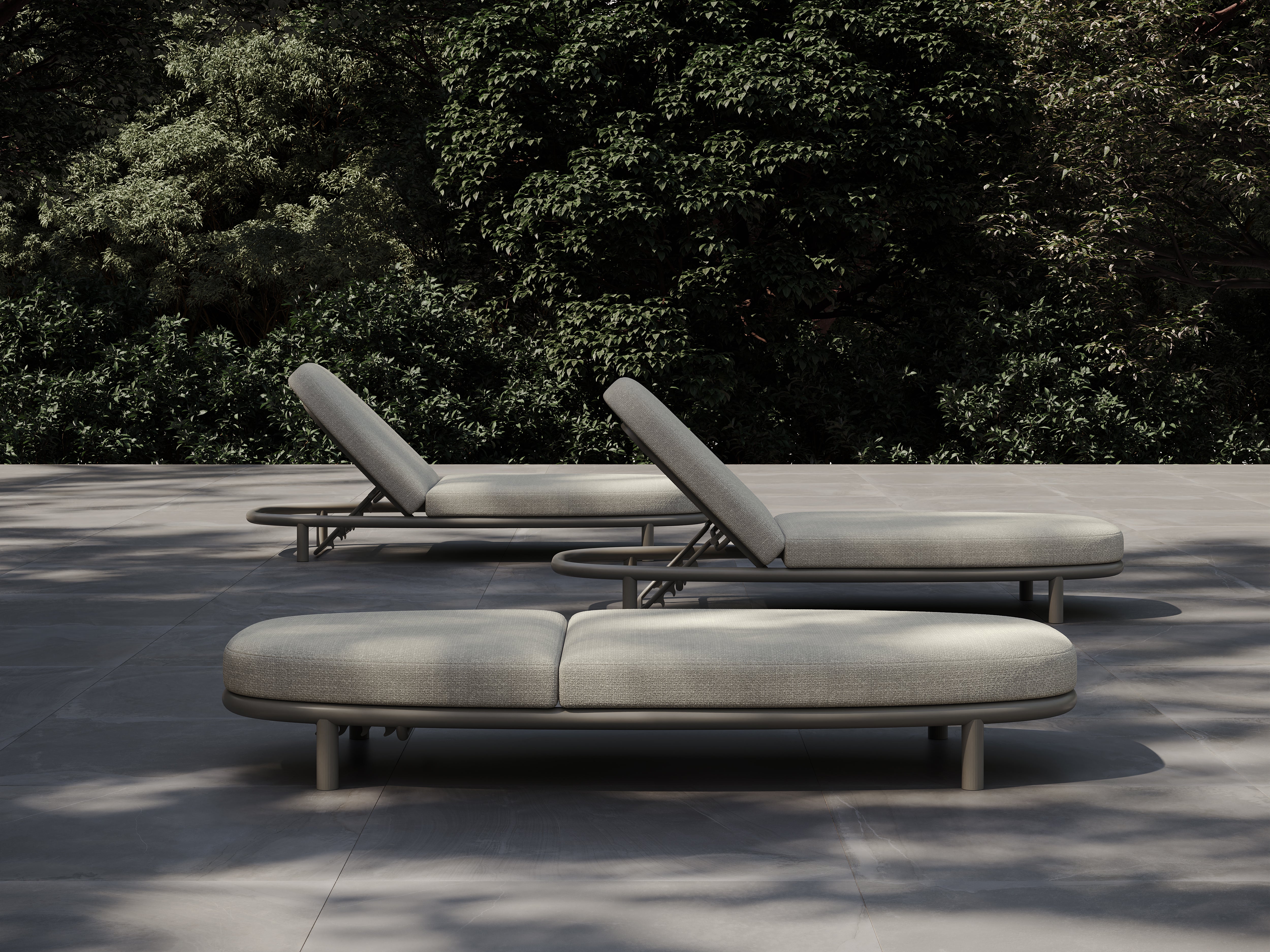 Leżak outdoor LORVAIN-silver
