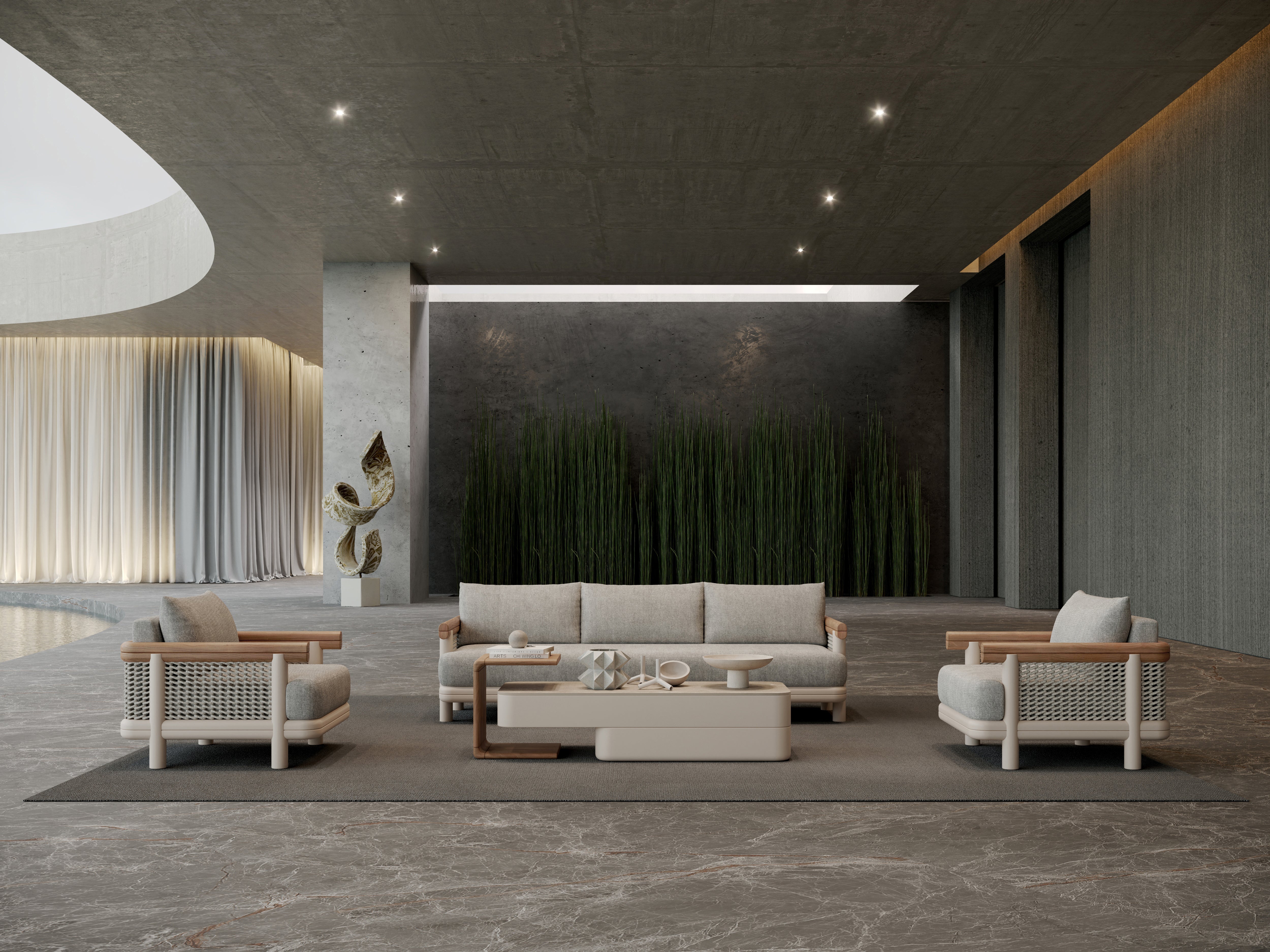 Sofa outdoor ALVO-bisque 3-osobowa