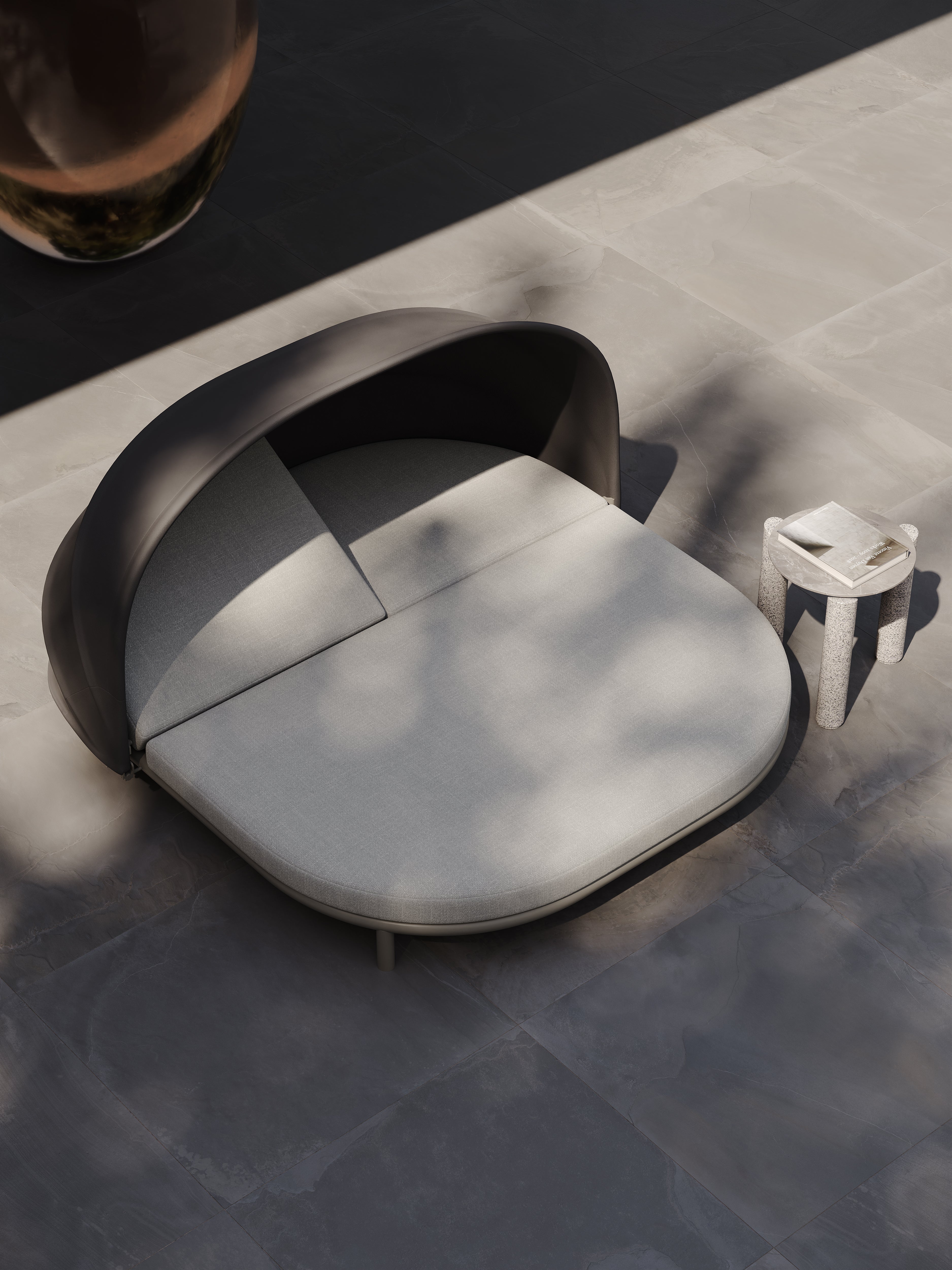 Zestaw daybed outdoor LORVAIN-silver