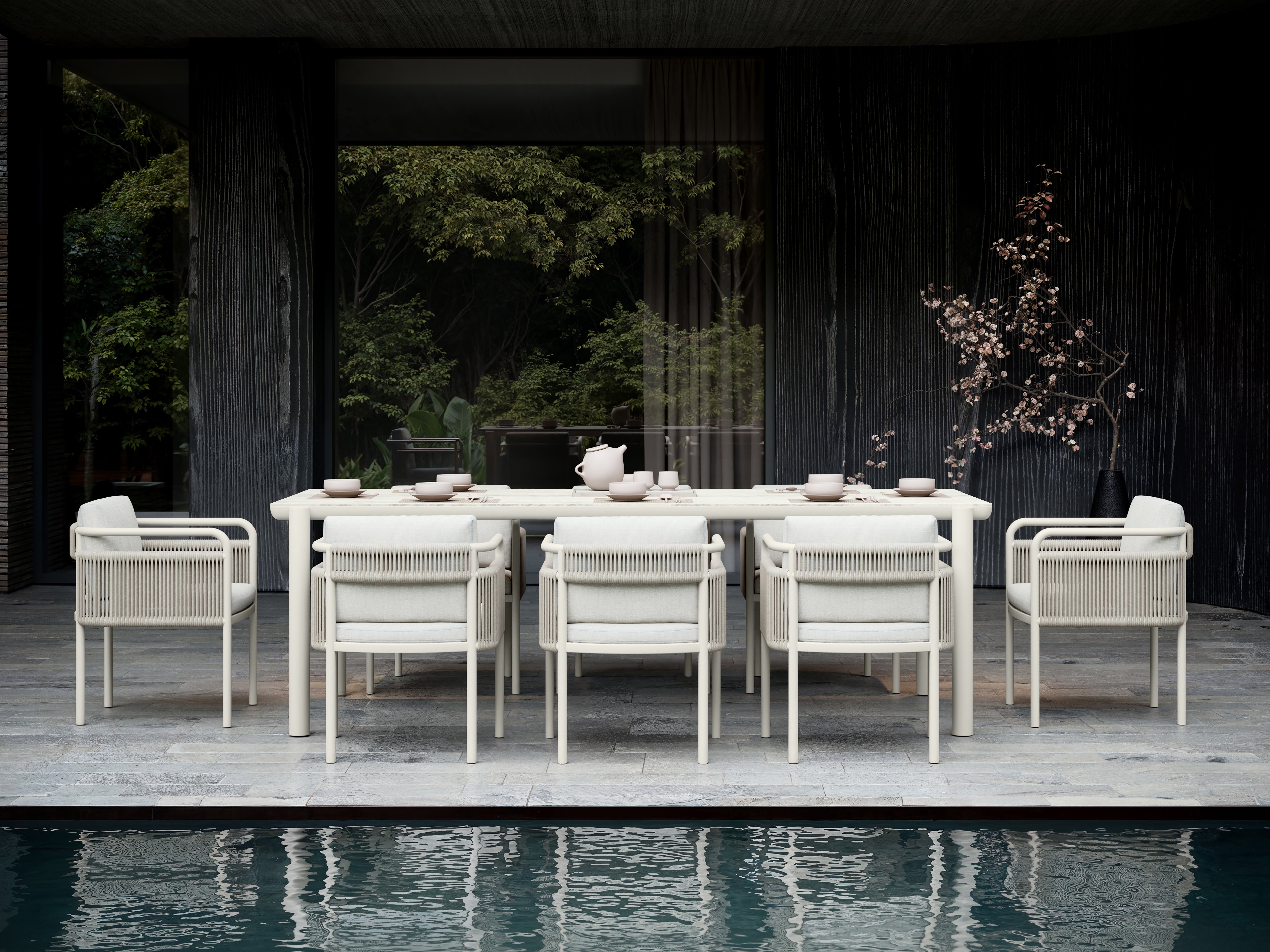Zestaw jadalniany outdoor LINK-bisque XL