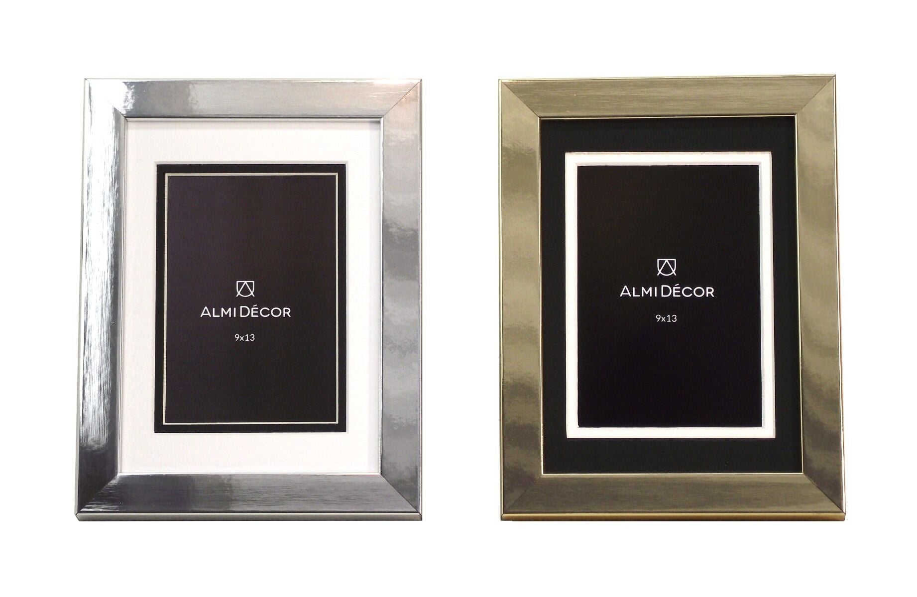 AlmiDecor frame 9x13 cm silver white passe-partout