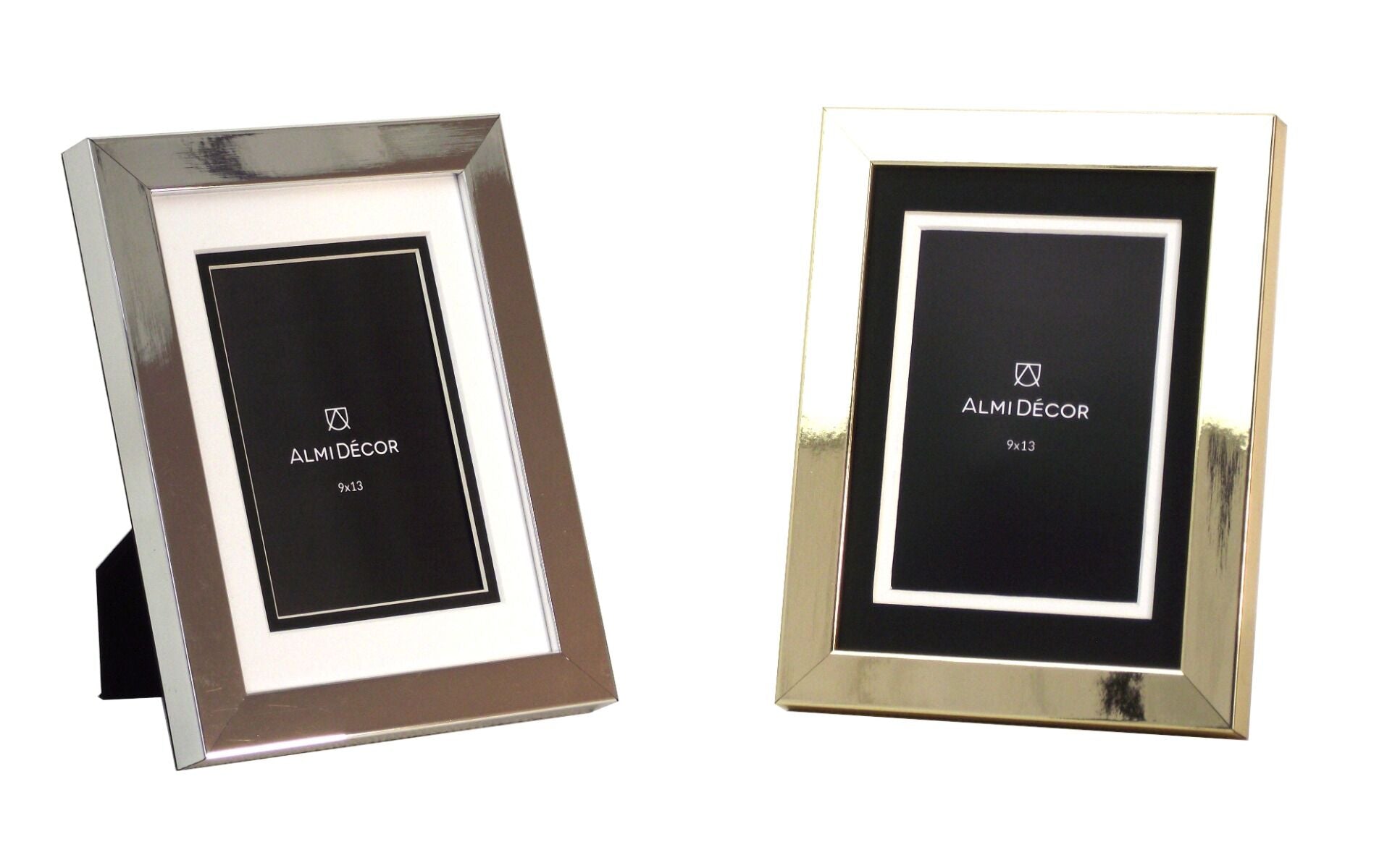 AlmiDecor frame 9x13 cm silver white passe-partout