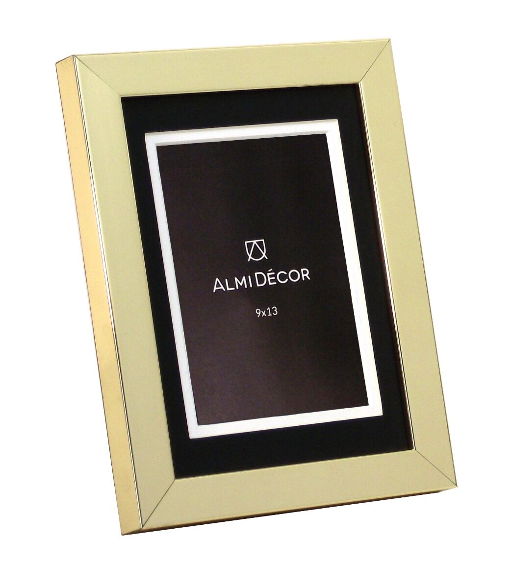 AlmiDecor frame 9x13 cm gold black passe-partout