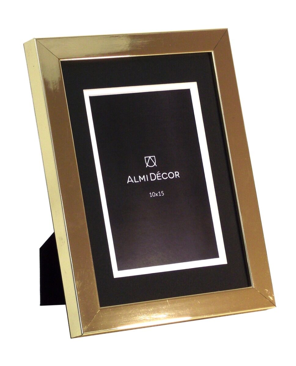 AlmiDecor frame 10x15 cm gold black passe-partout