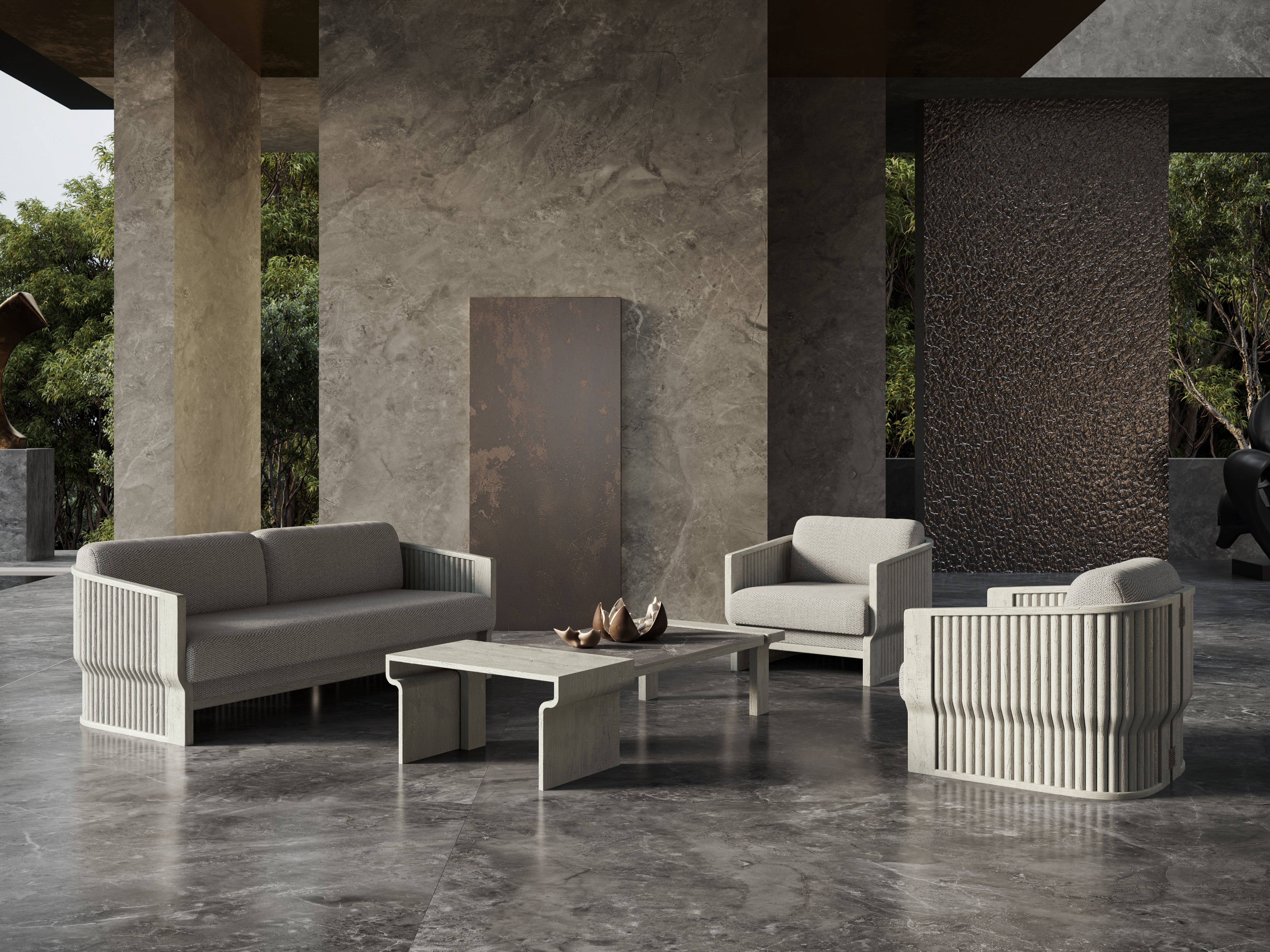 Sofa outdoor ELYTHIA-ash 2-osobowa