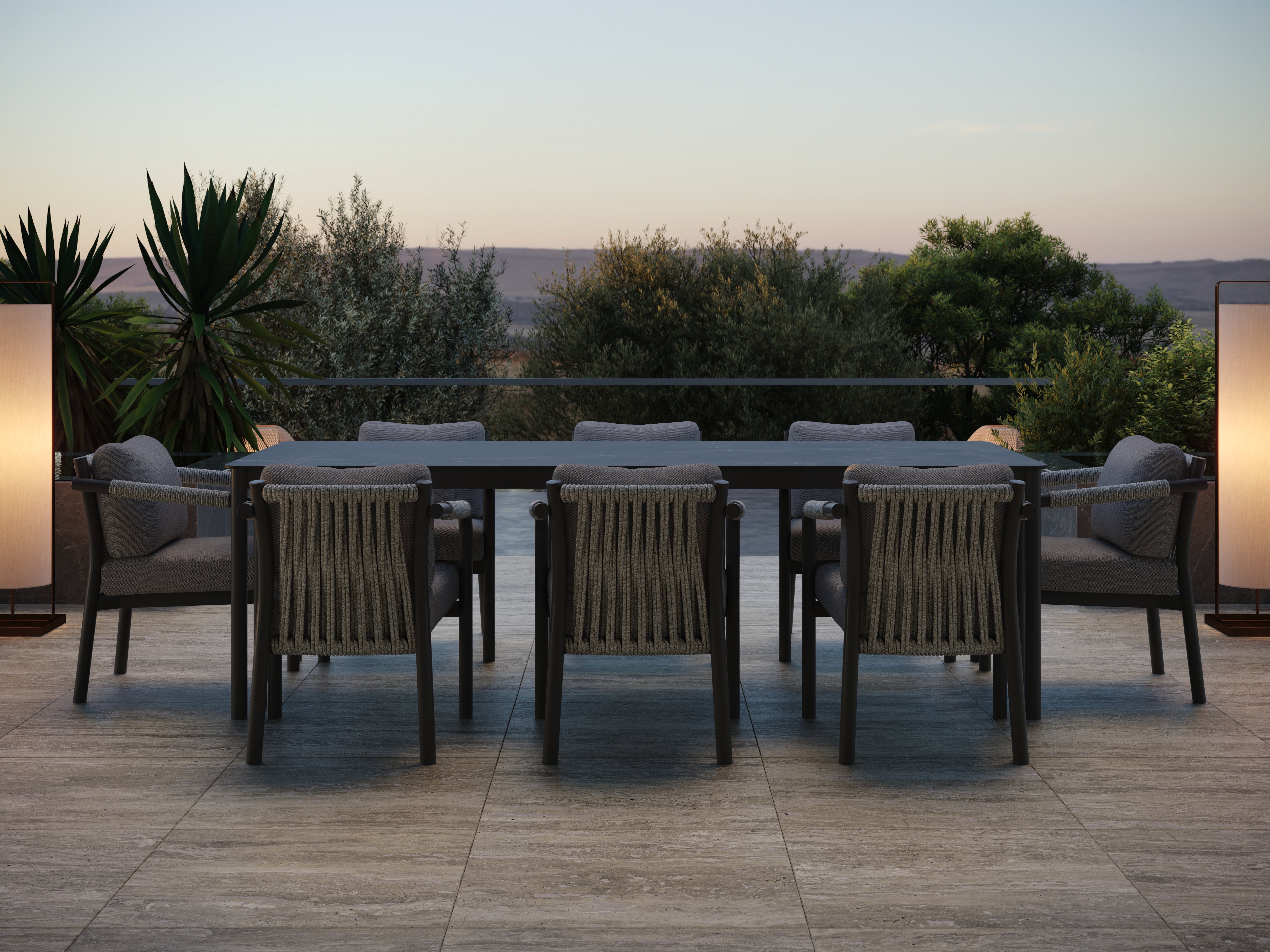 Zestaw jadalniany outdoor LORVAIN-nightfall XL