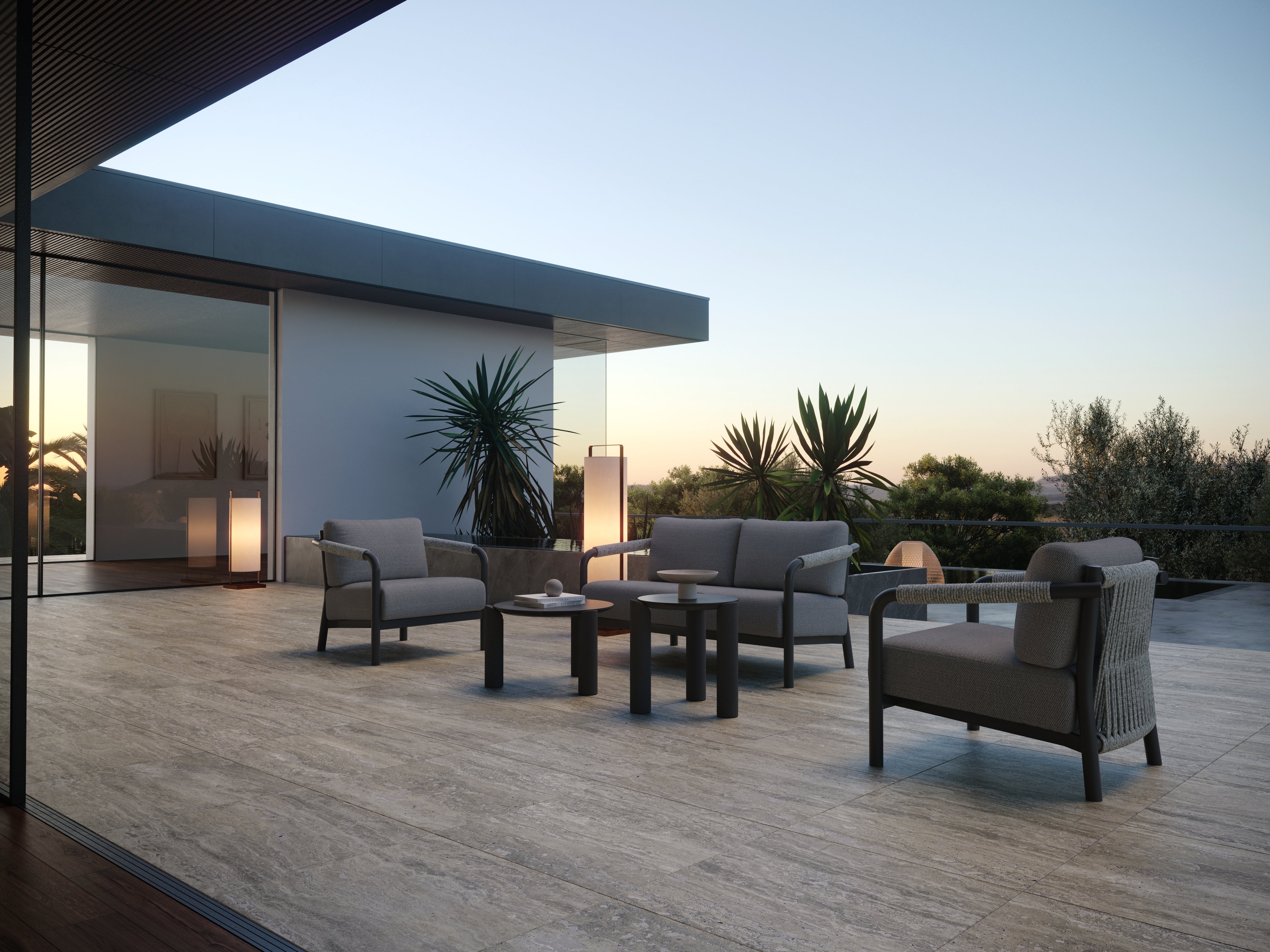 Sofa outdoor LORVAIN-nightfall 2-osobowa