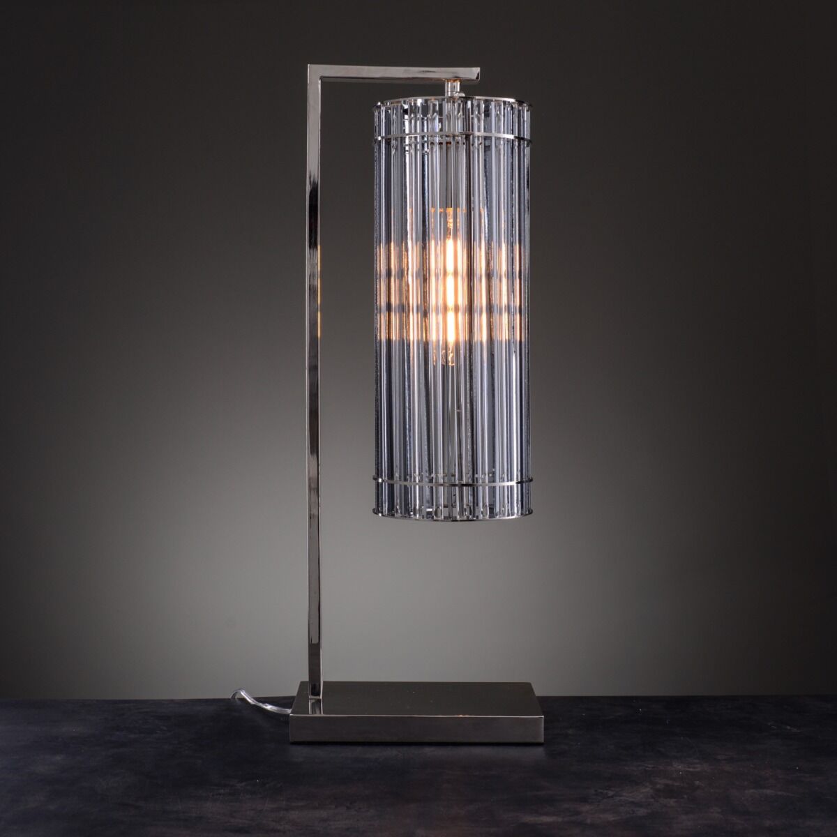 Lampa stołowa Galdo Silver - uszkodzona