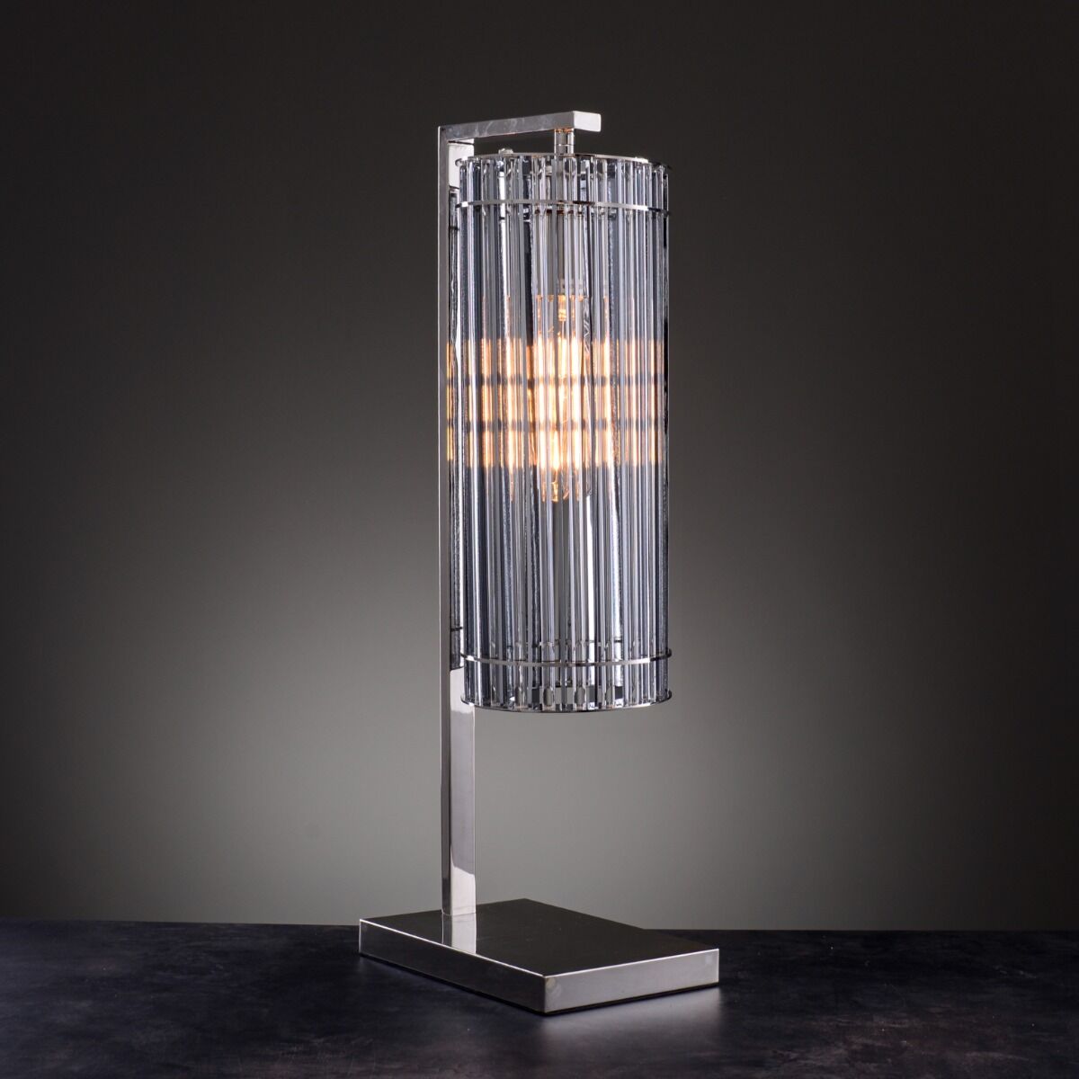 Lampa stołowa Galdo Silver - uszkodzona