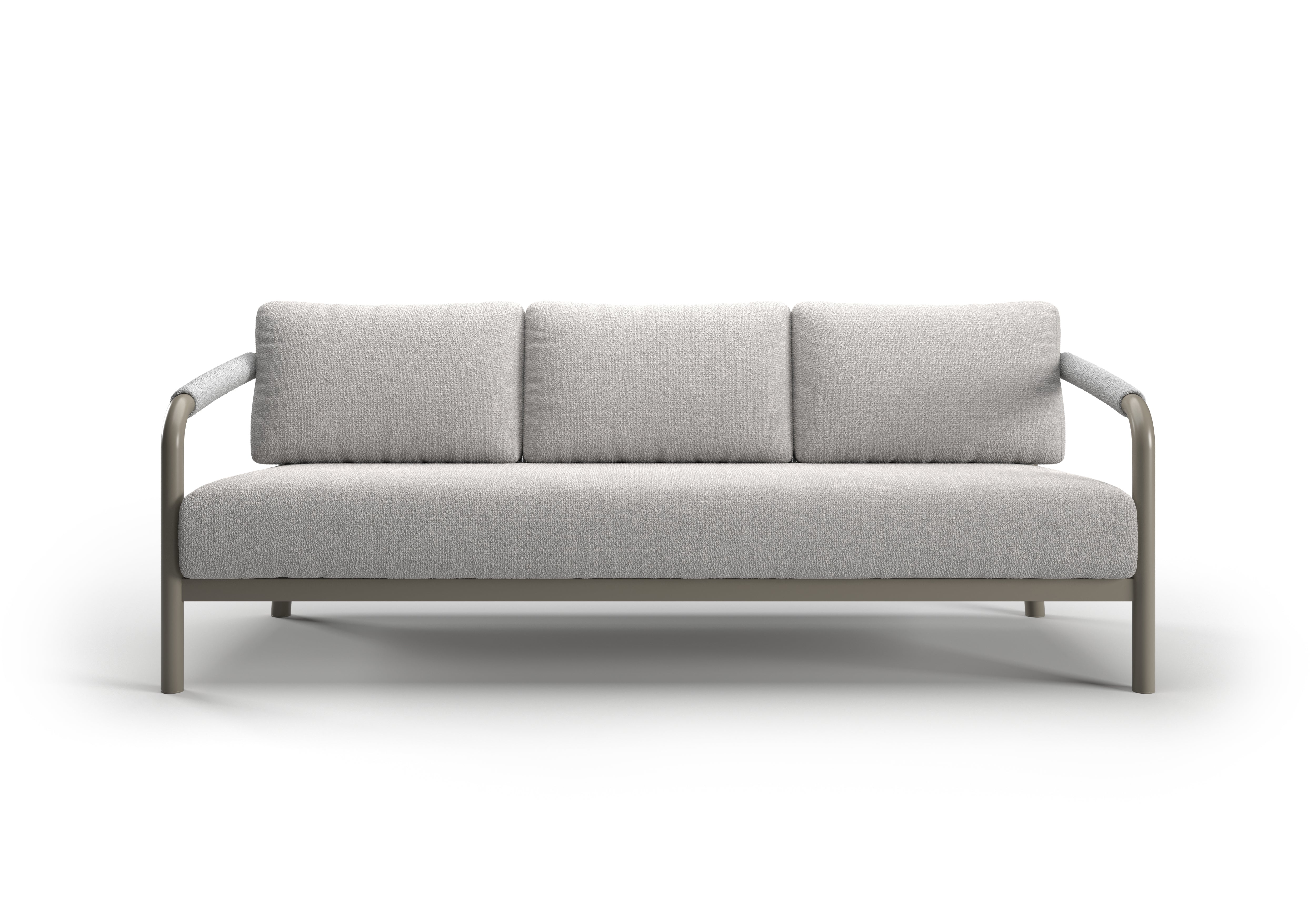 Sofa outdoor LORVAIN-silver 3-osobowa