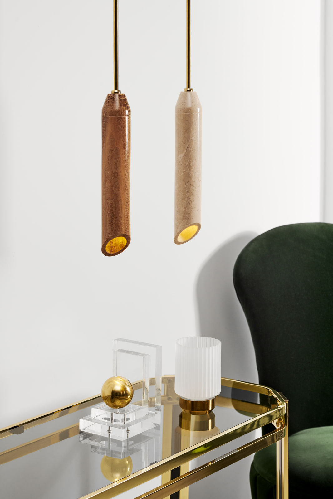 Lampa wisząca Marble Art Golden