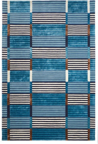 Admiral Blue Hand-Knotted Rug