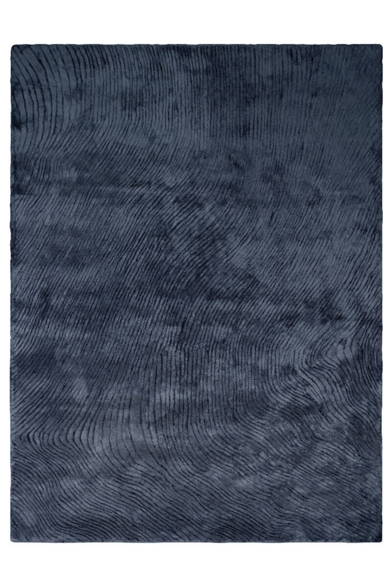 Hand-woven navy blue Zień Canyon rug
