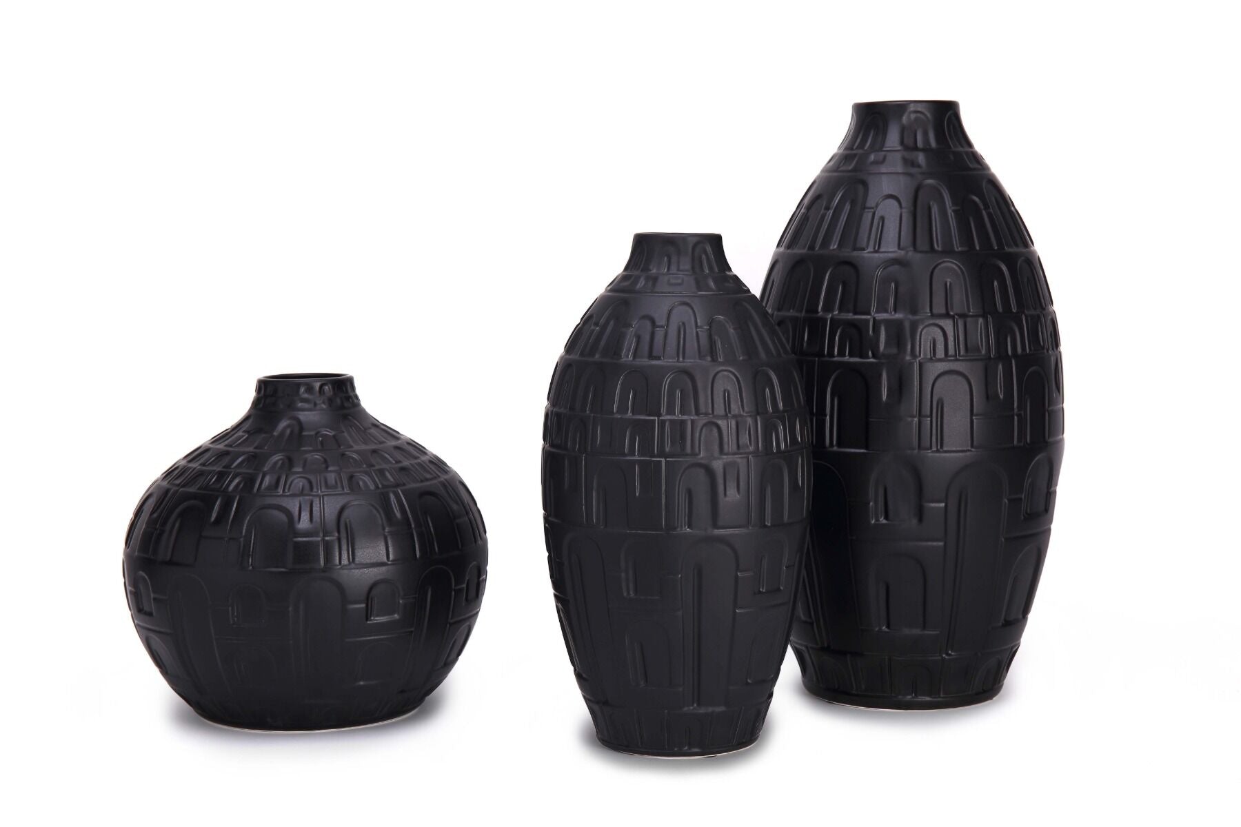 Wazon Astoria I Black – nowoczesny czarny wazon ceramiczny